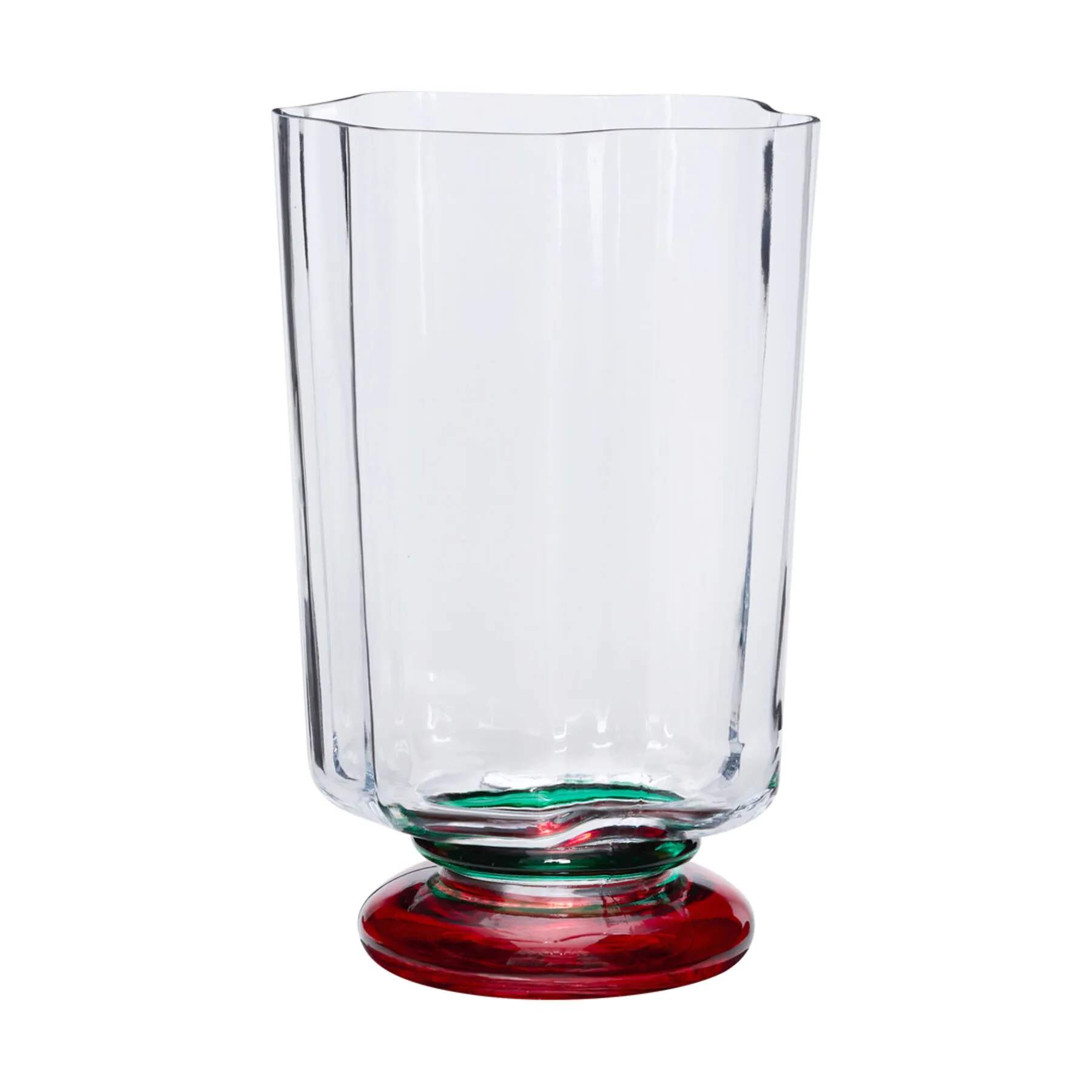 Hübsch Vaser Verre Vase i Klar/Grøn/Rød, 1