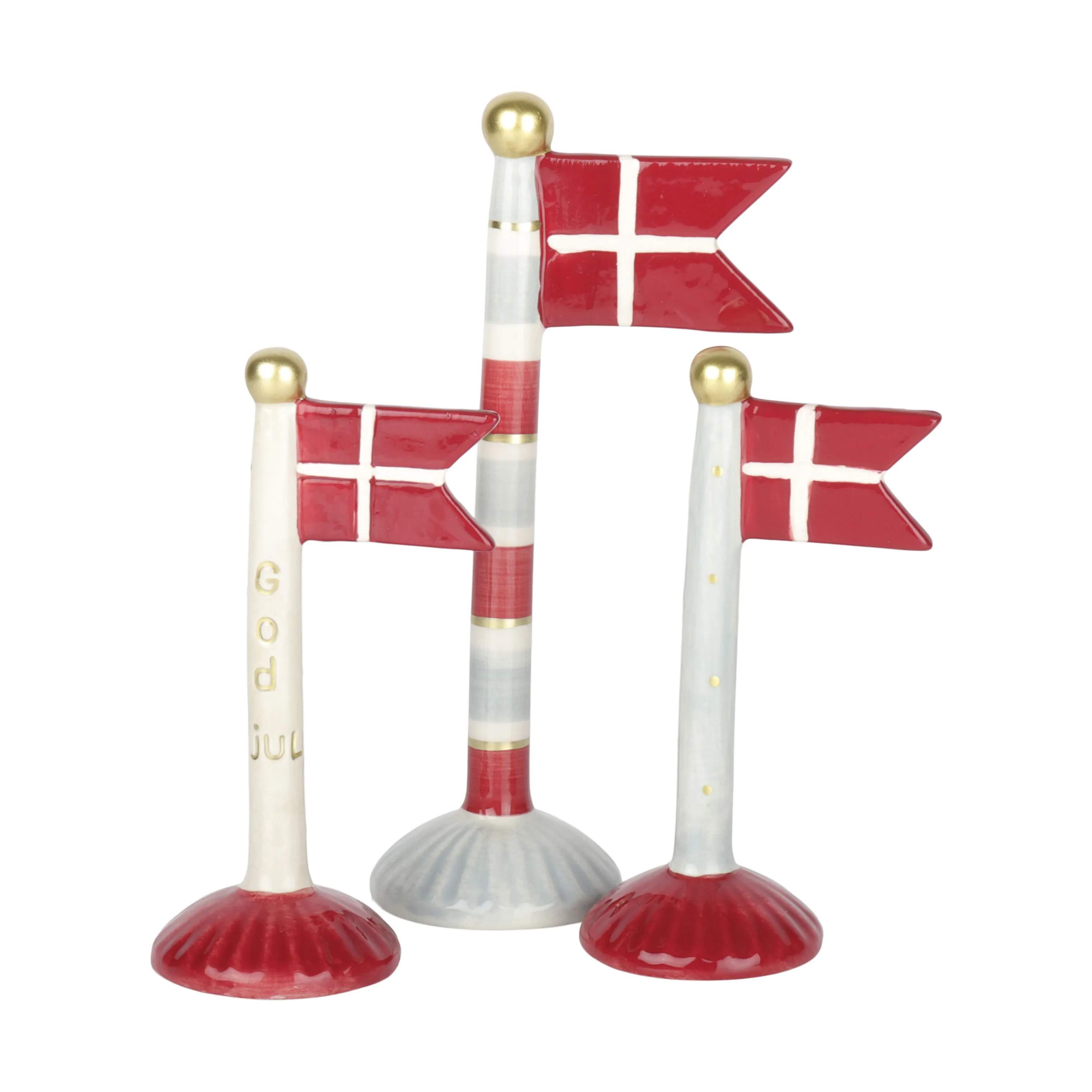 Speedtsberg Bordflag Flag - God jul i Flag i beige/rød m. god jul, 2