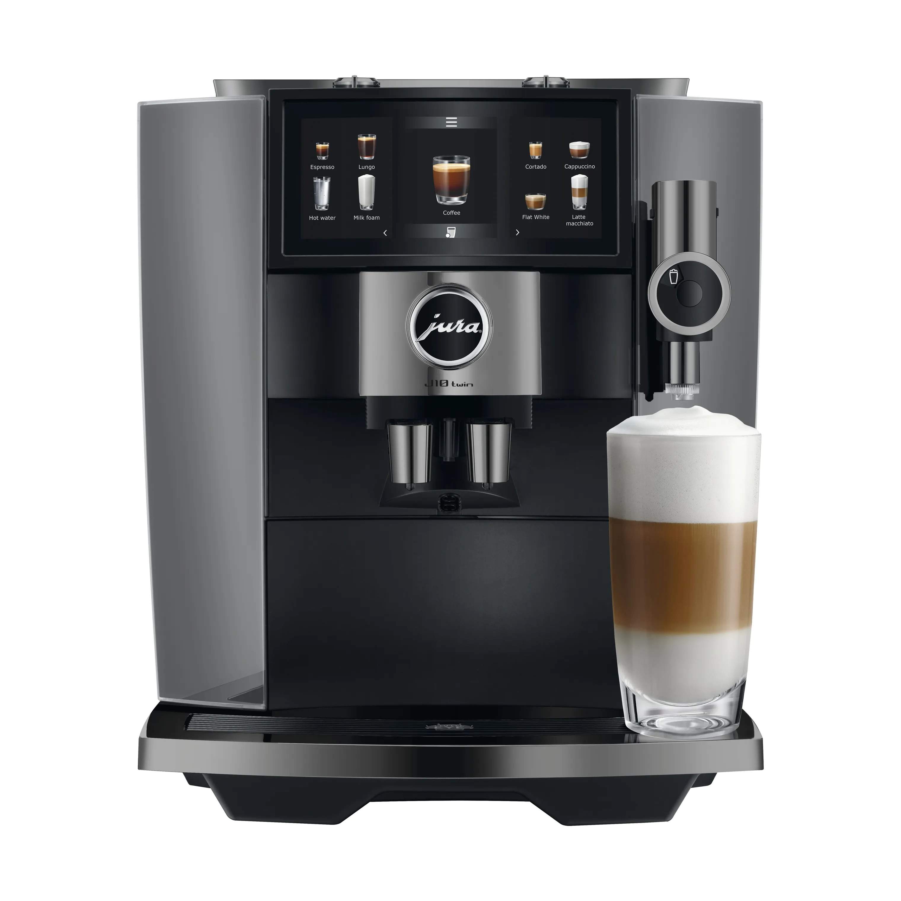 JURA Espressomaskiner J10 Twin (EA) J10 Twin EA Espressomaskine i Diamond Onyx, 2