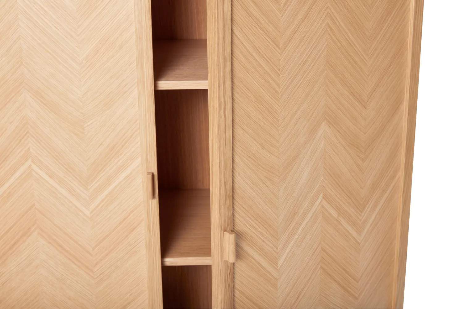 Hübsch Skabe Herringbone Klædeskab i Natur, 2