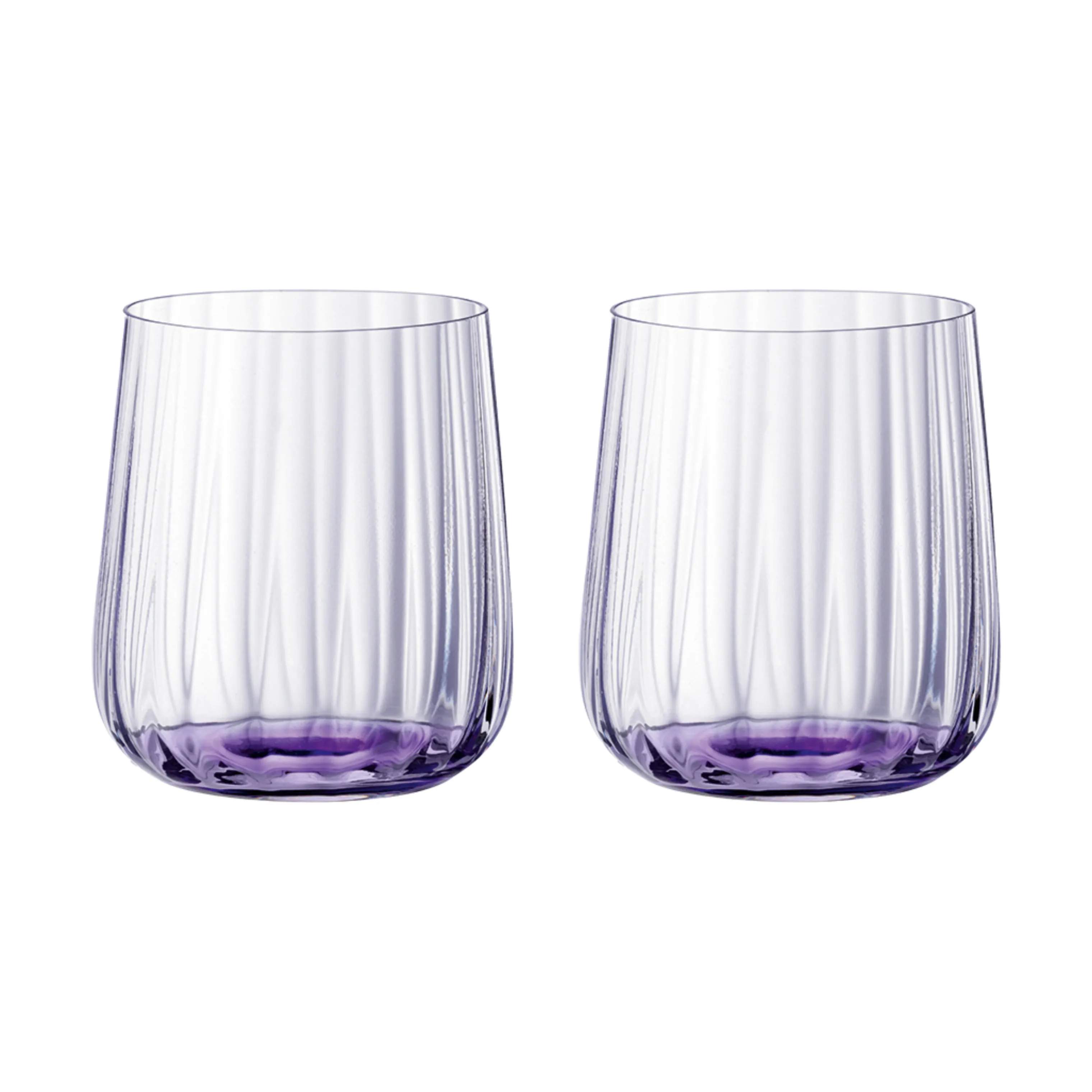 Spiegelau Vandglas Lifestyle Colour Tumblerglas - 2 stk. i klar og lilla, 1