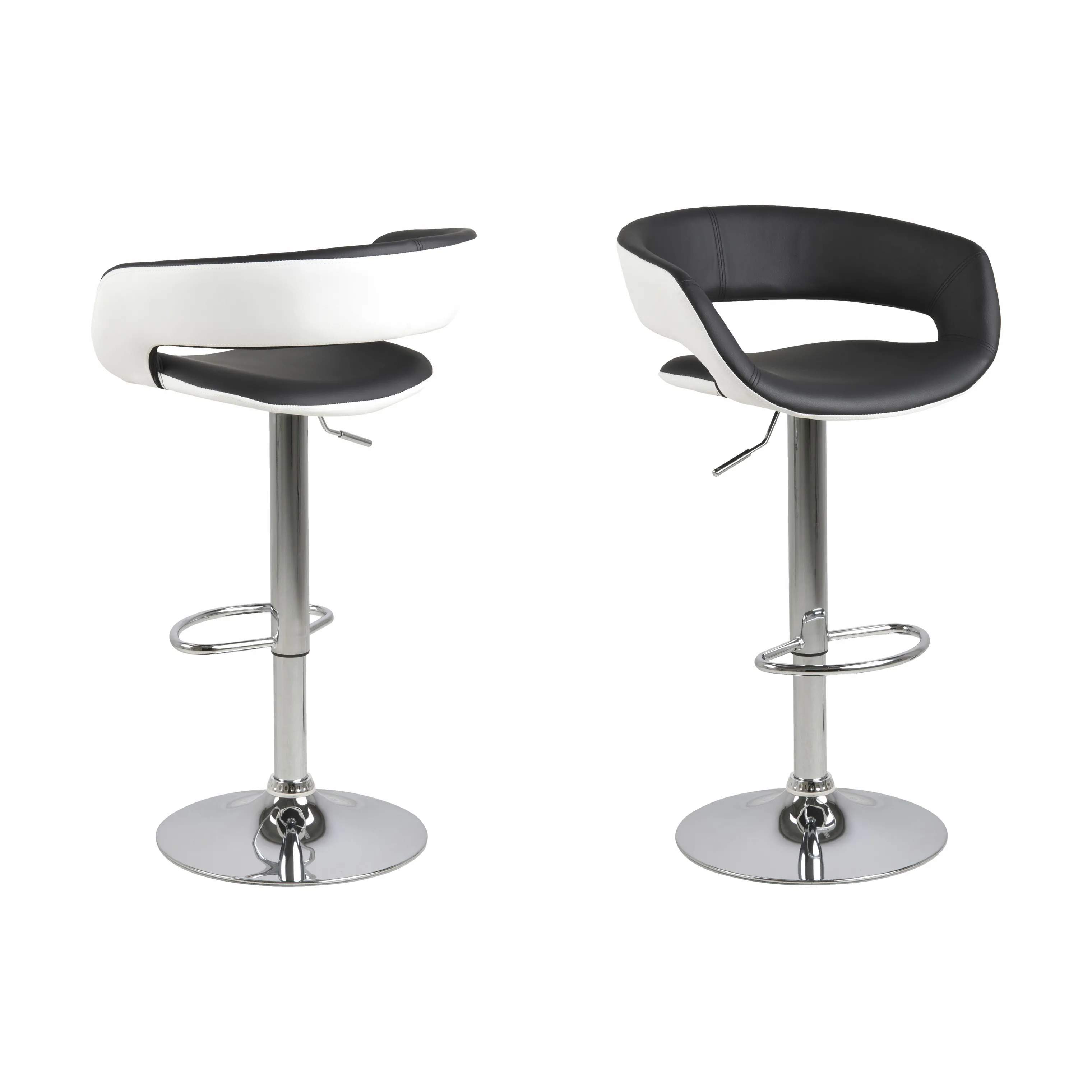 CASA Living Barstole Grace Barstol - 2 stk. i Sort/krom, 7