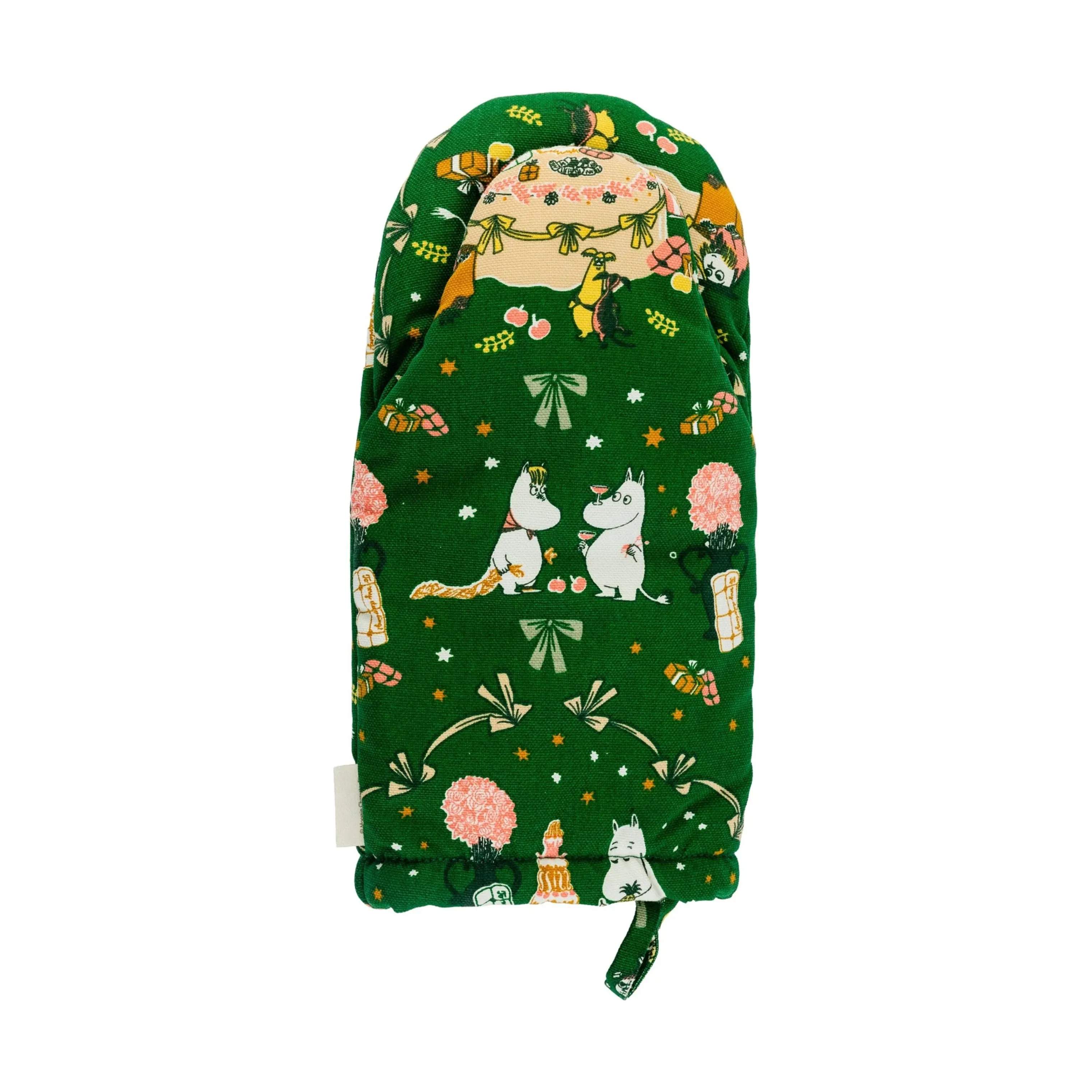 Moomin Arabia Grydelapper Gift of Love Ovnhandske i Grøn, 2