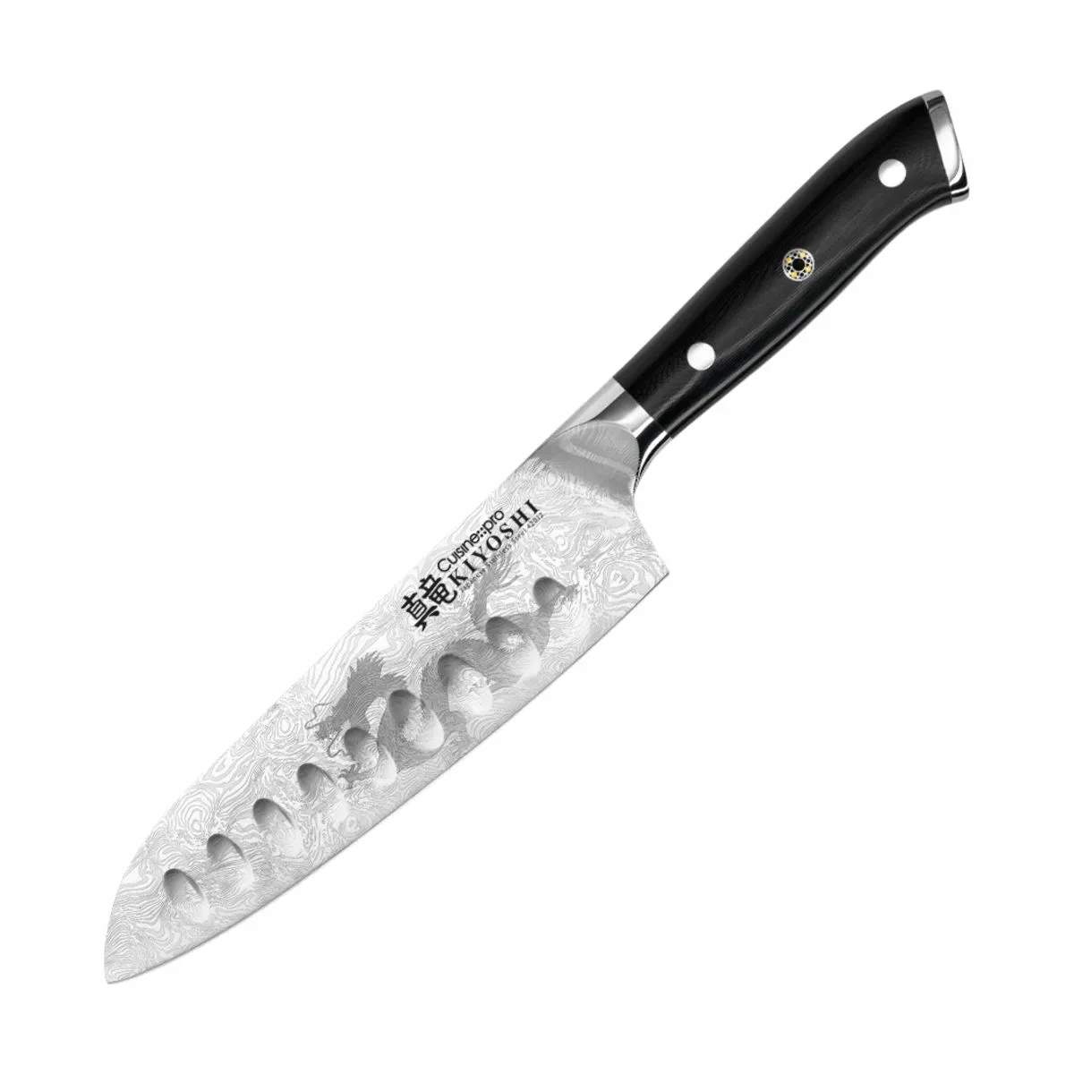 KIYOSHI™ Santokukniv, sølvfarvet/sort, large