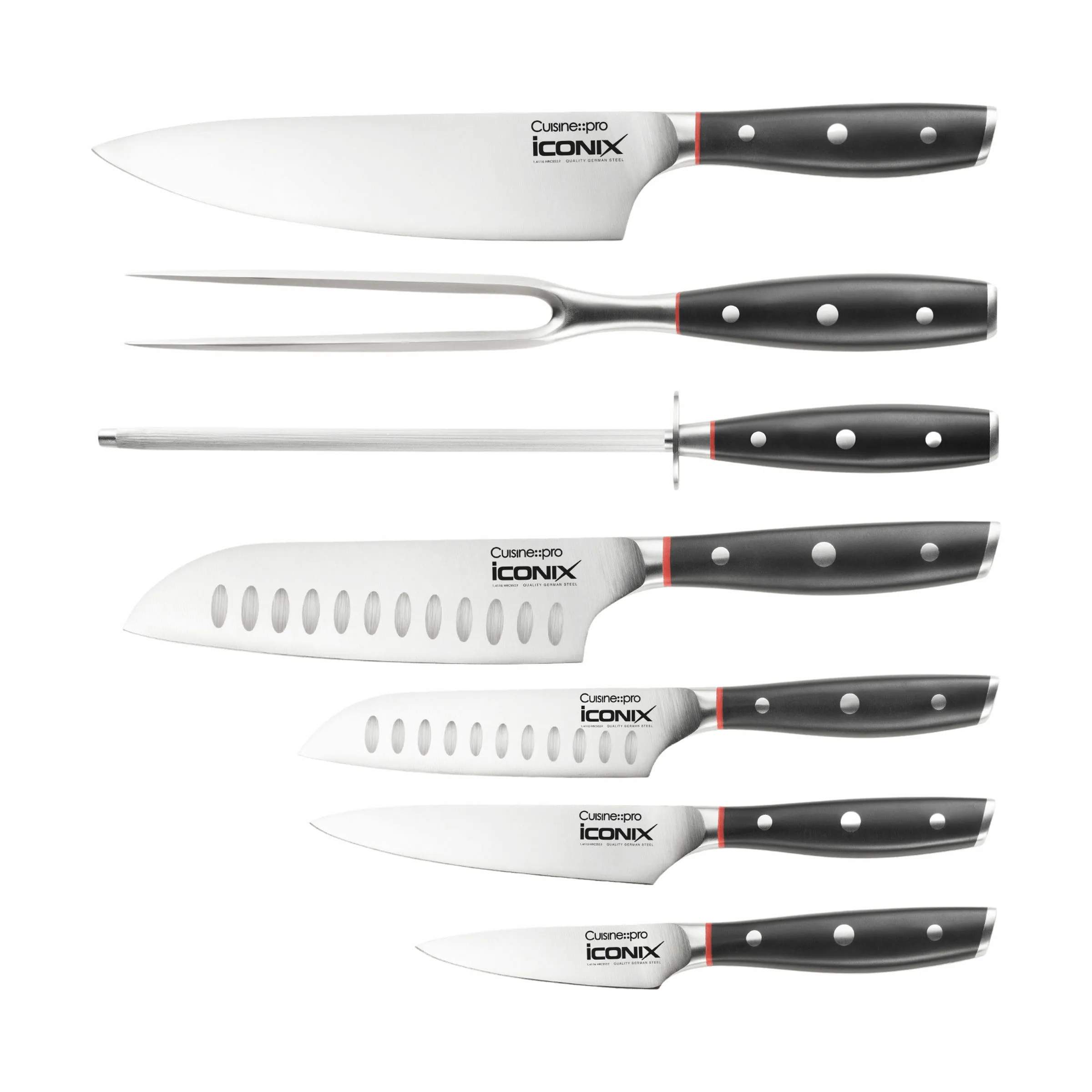 THE CUSTOM CHEF™ Knivblokke med knive Cuisine::pro®
iconiX™ Cuisine::pro iconiX™ Drenhen Knivblok - 9 dele i Brun, 3