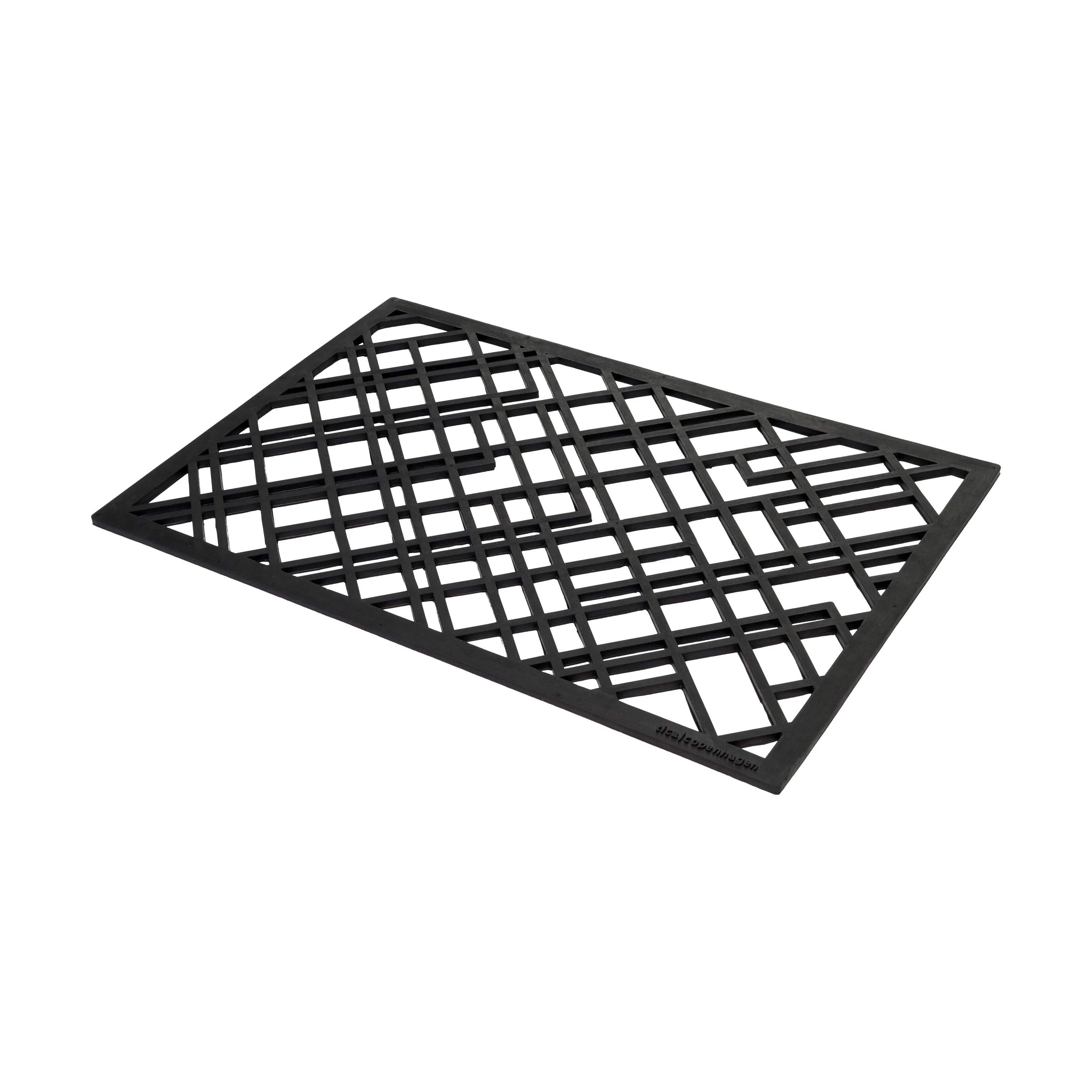 Tica Copenhagen Dørmåtter Lines Dørmåtte i Sort, B60 x L90 cm, 4