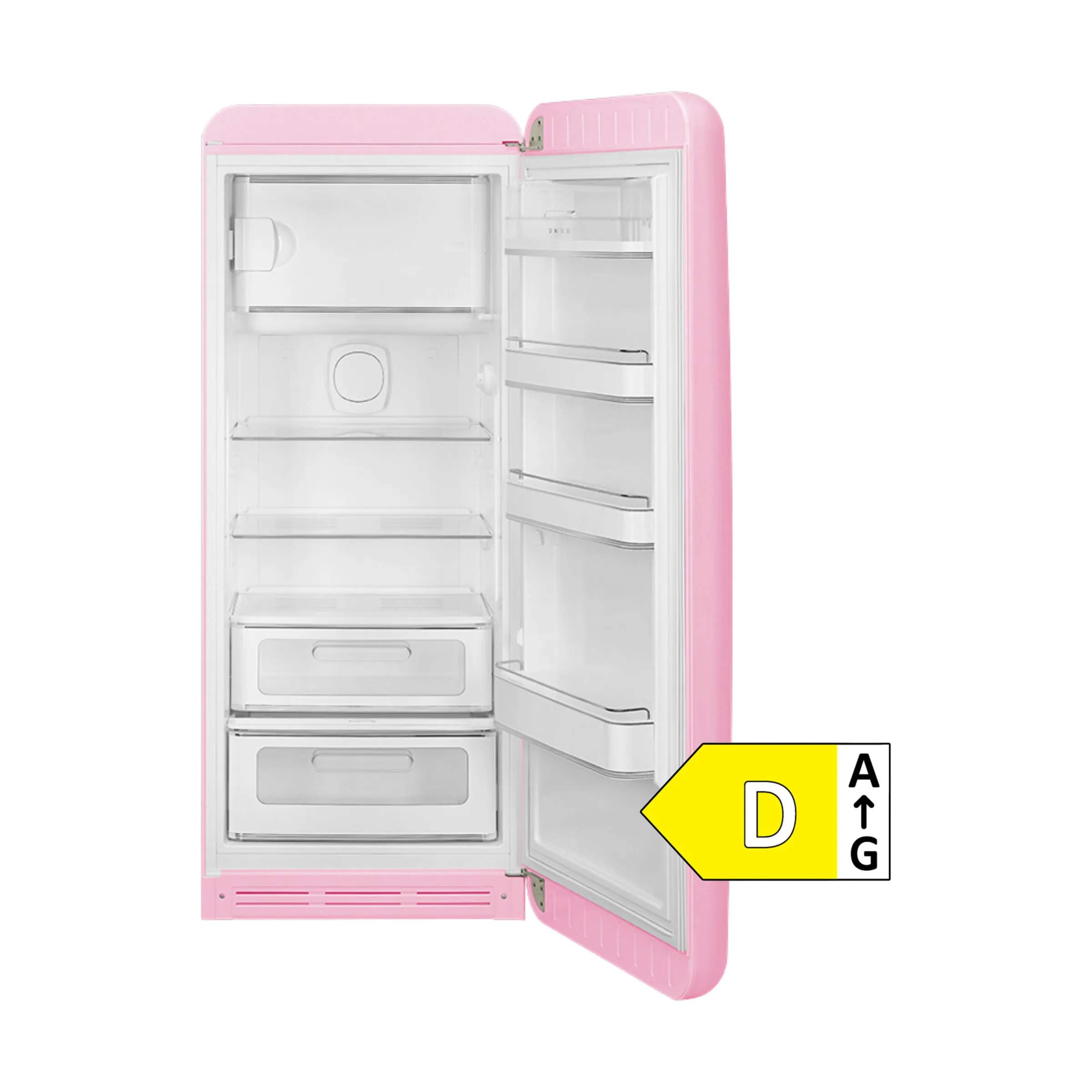 Smeg Køleskabe 50's Style Kølefryseskab i Pink, 1