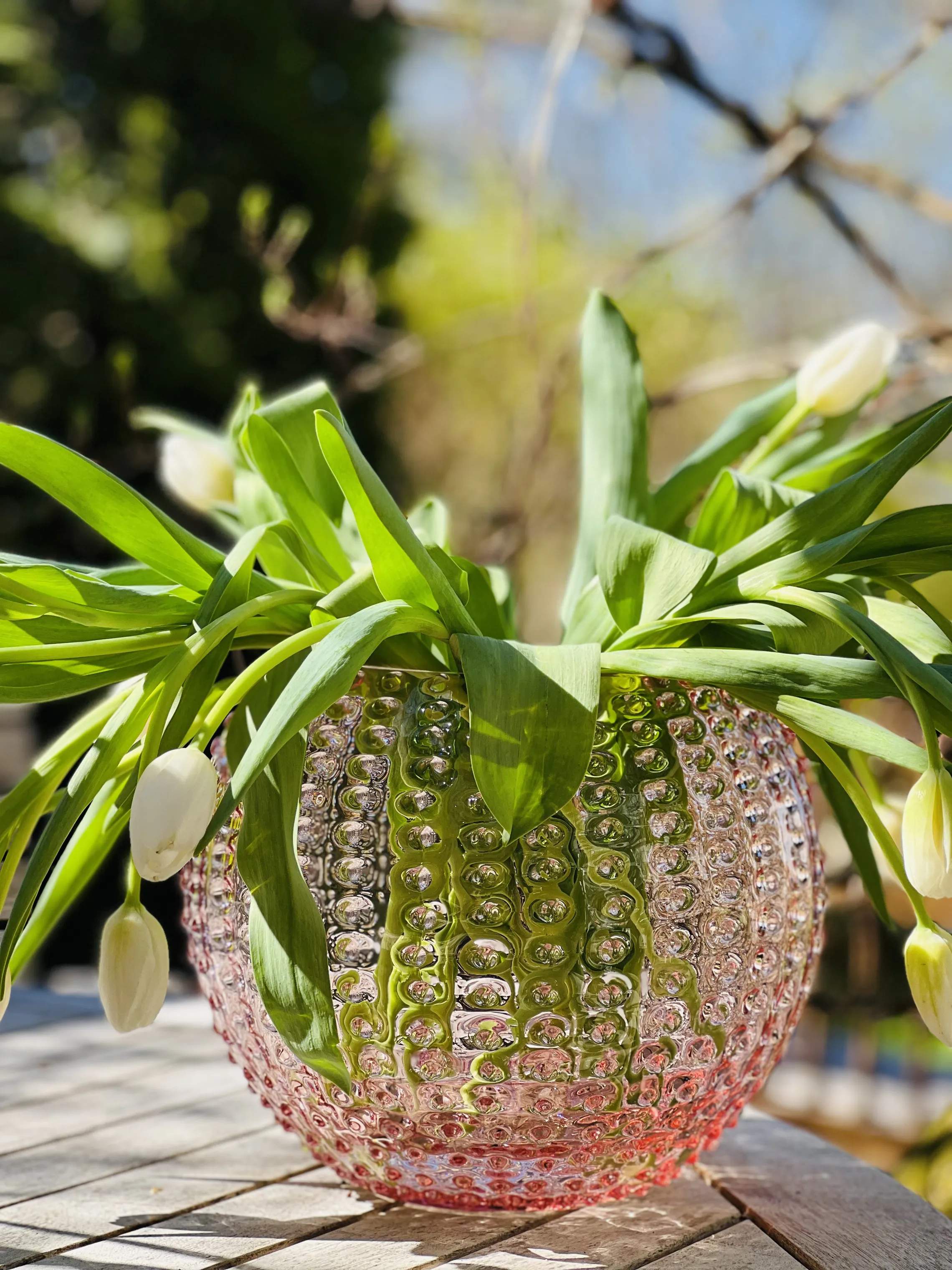 Anna von Lipa Vaser Hobnail Vase i Lyserød, 24 cm, 2