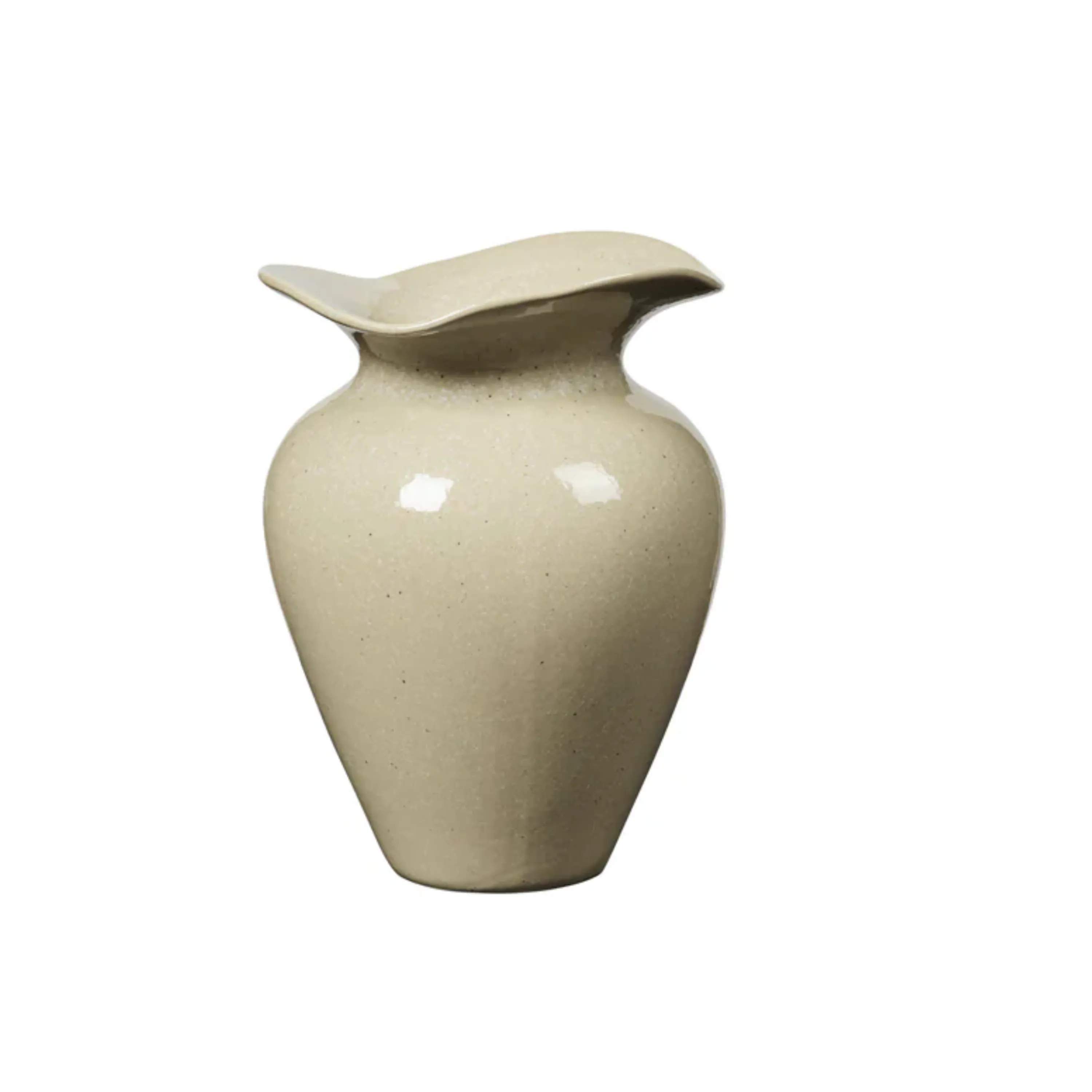 Broste Copenhagen Vaser Florentina Vase i Beige, H22,5 x Ø16 cm, 1