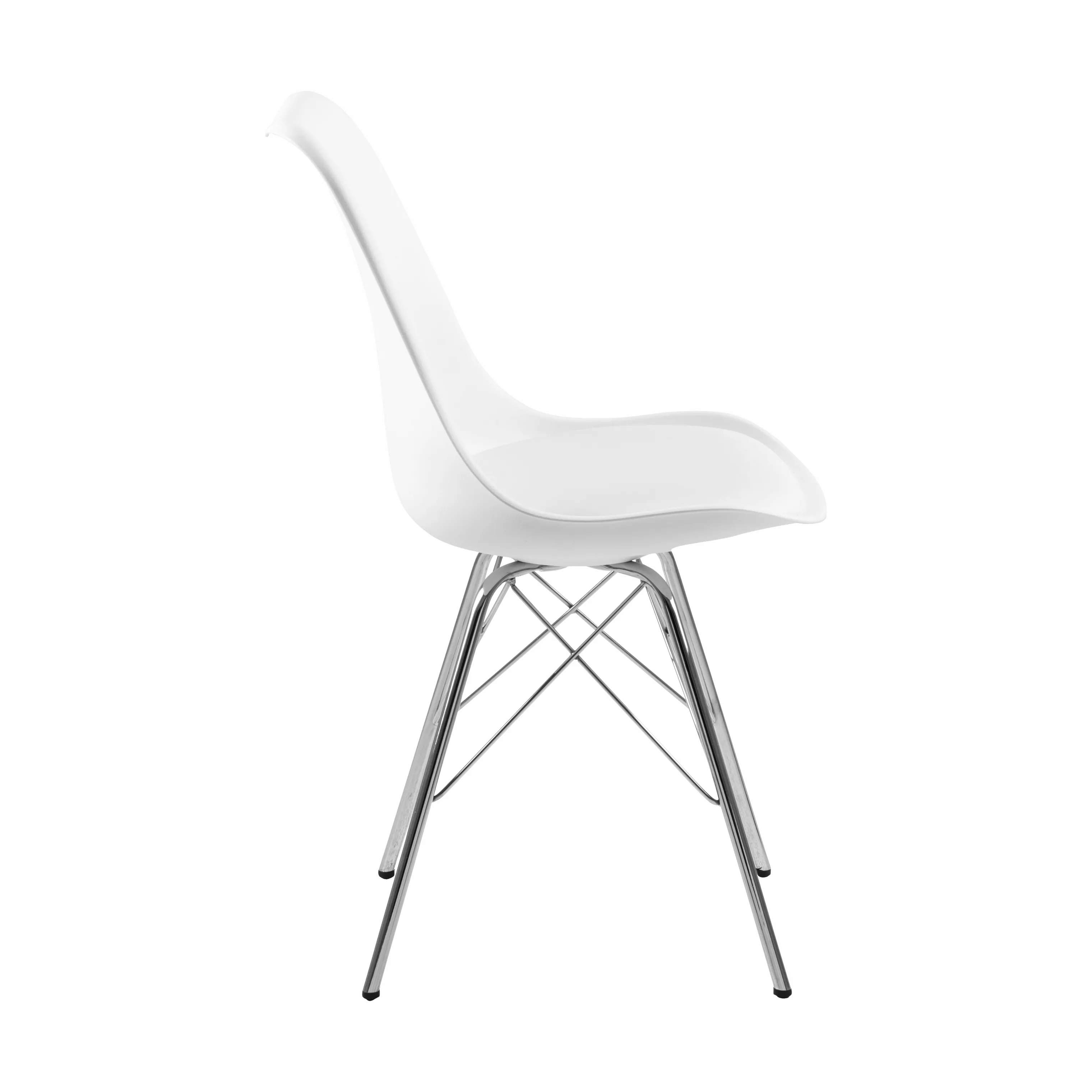 CASA Living Spisebordsstole Eris Spisebordsstol - 4 stk. i hvid/krom, 4