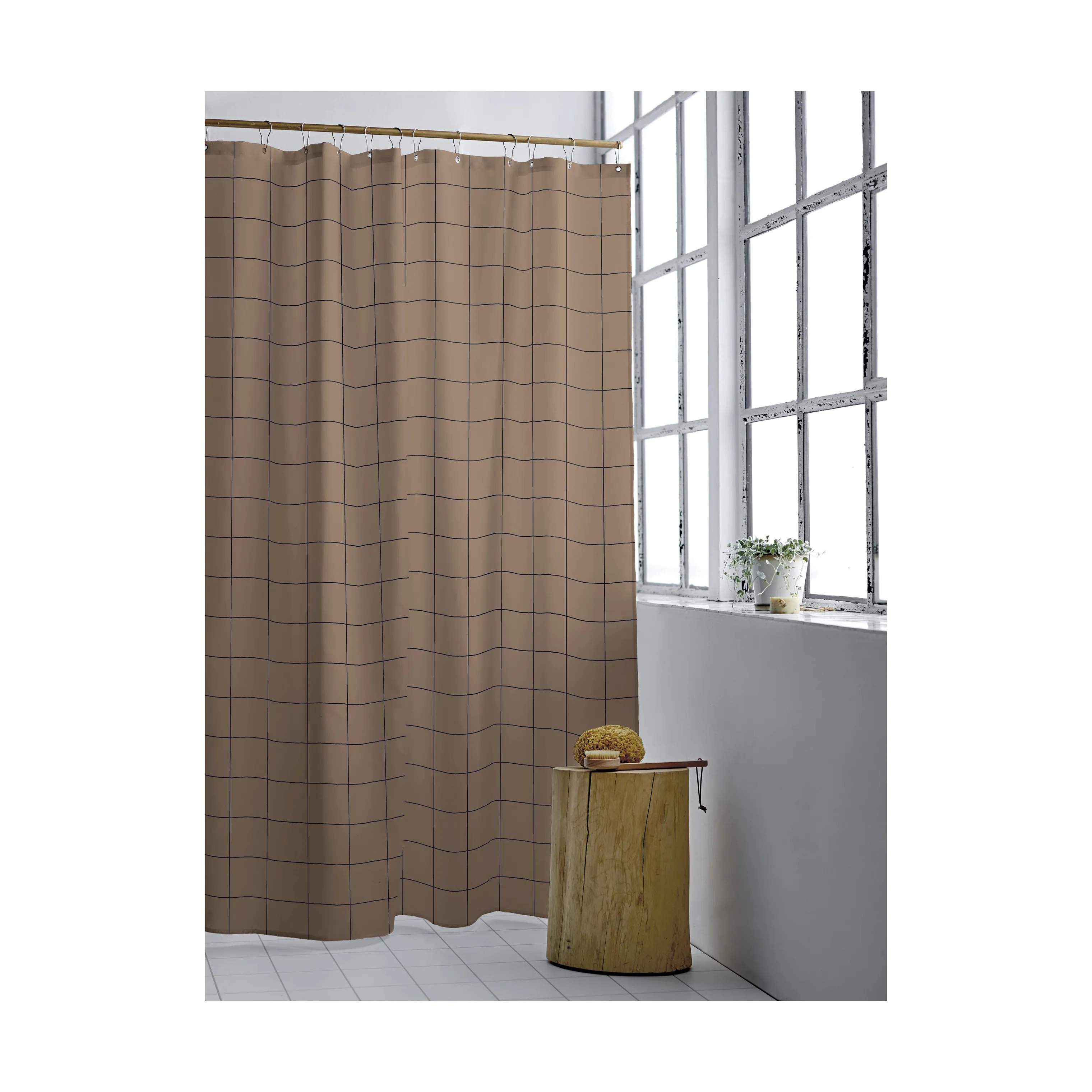 Södahl Badeforhæng Vista Badeforhæng i Warm Taupe, 200 cm, 2