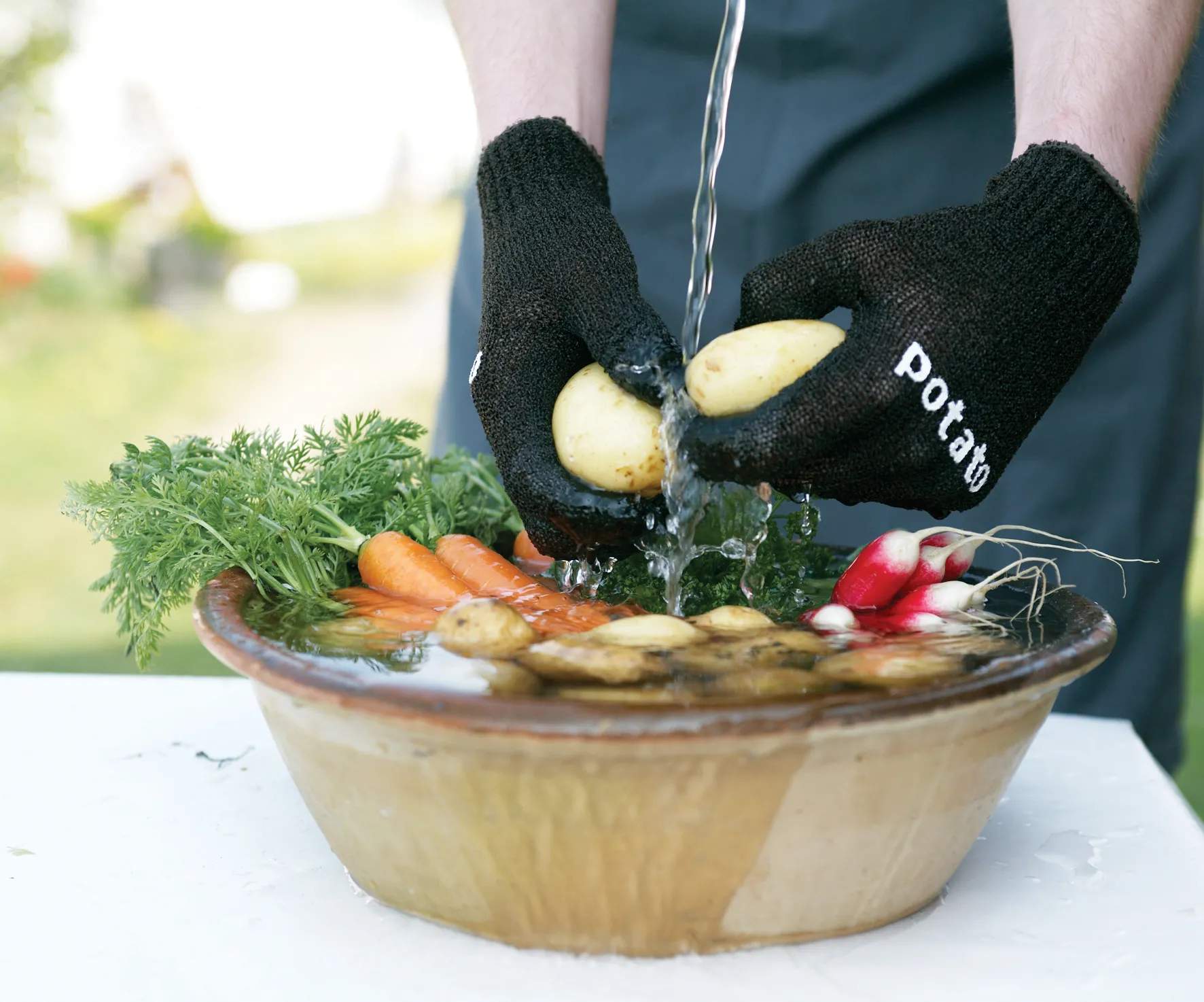 Skrub'a Øvrigt køkkengrej Potato Skrubbehandske i Brun, 3