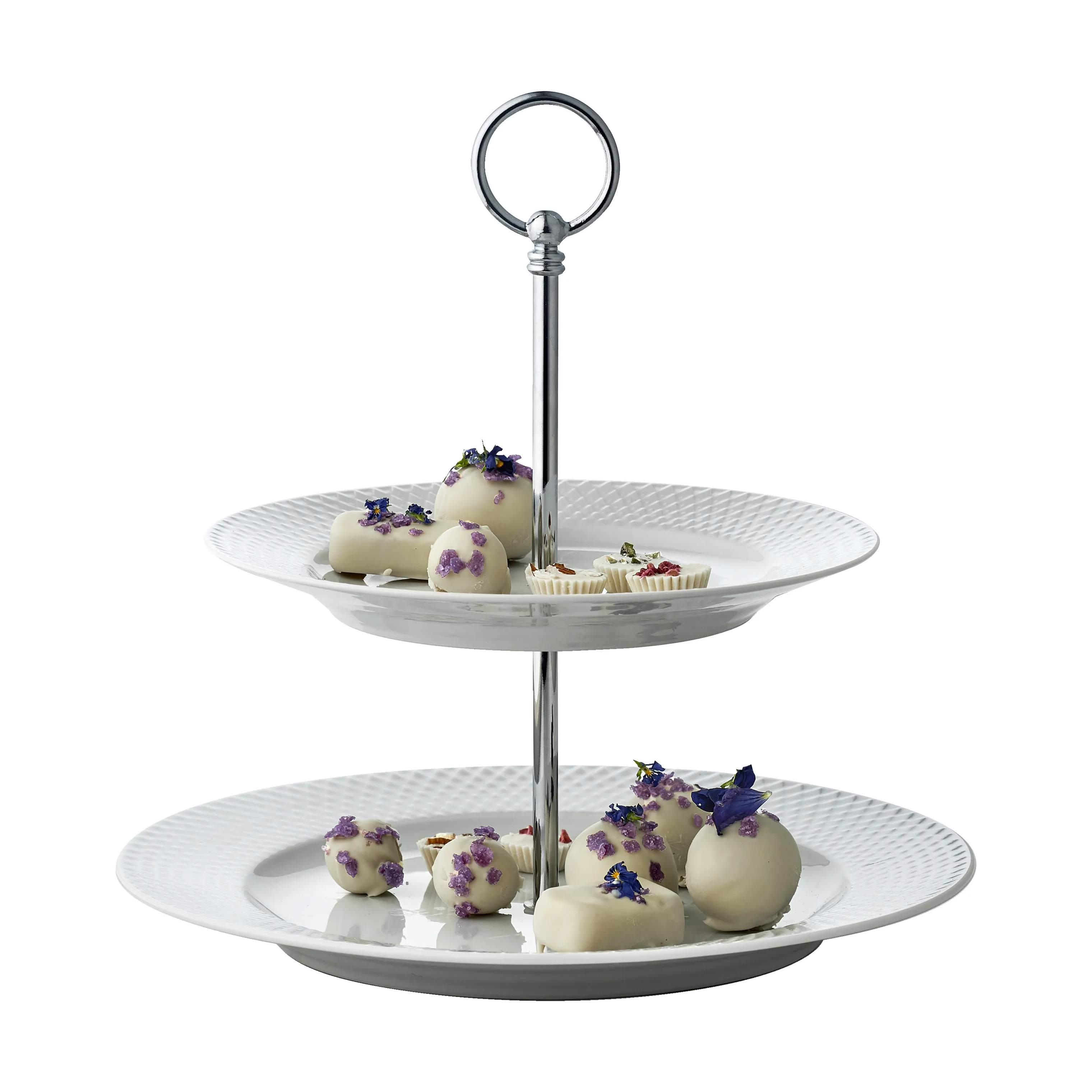 Lyngby Porcelæn Etagere Rhombe Etagere i 27 cm, 3