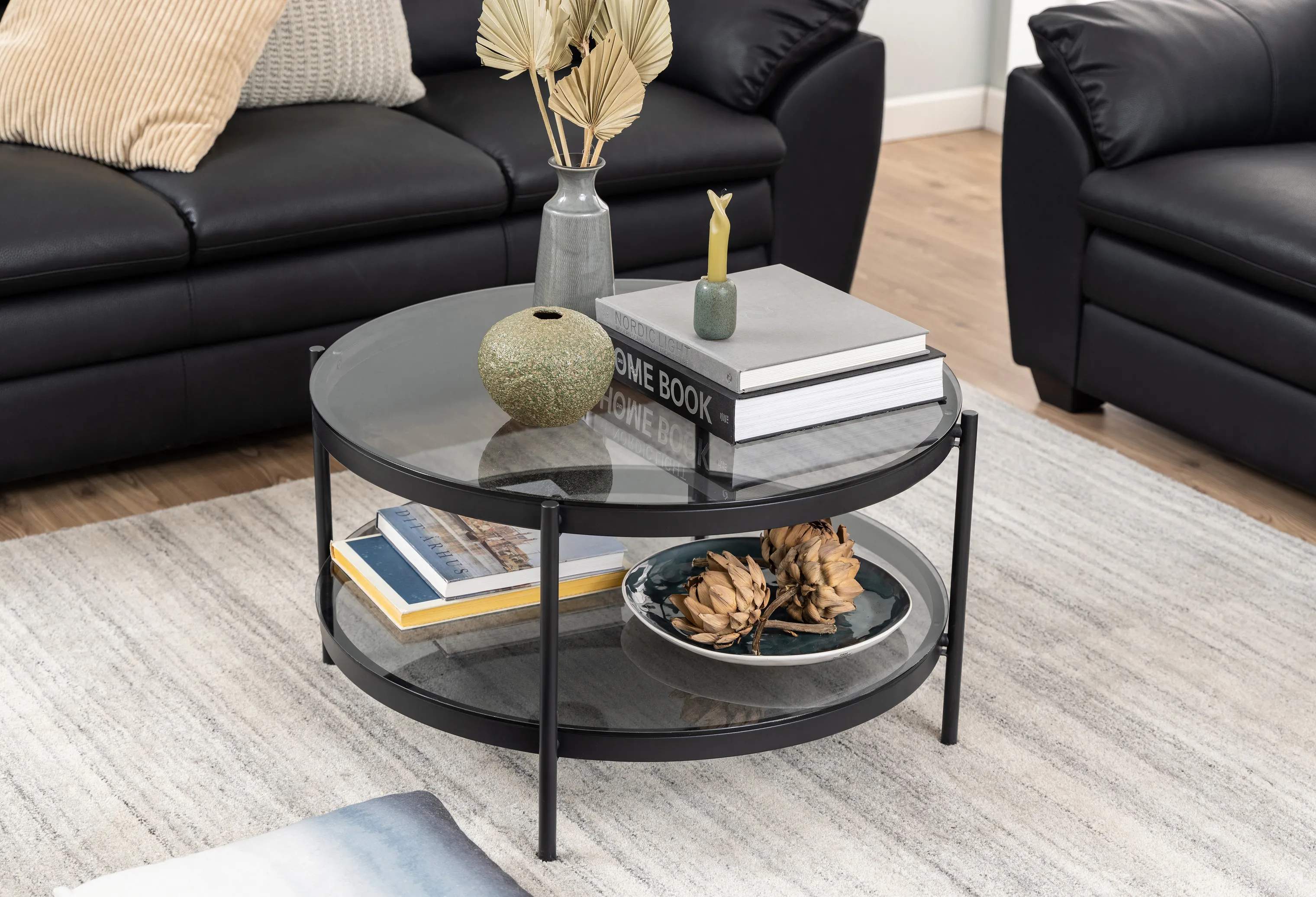 CASA Living Sofaborde Bayonne Sofabord i Grå/sort, 2