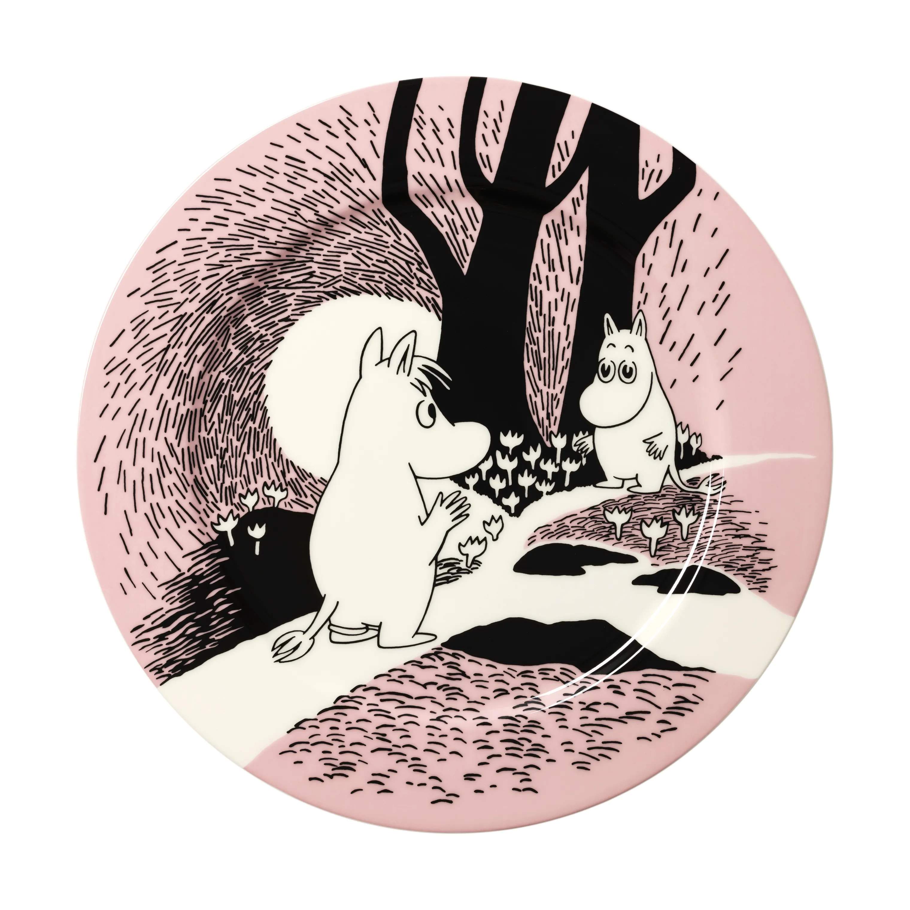 Moomin Arabia Serveringsfade Klassisk Jubilæumsfad - Kærlighed i Lyserød, 1