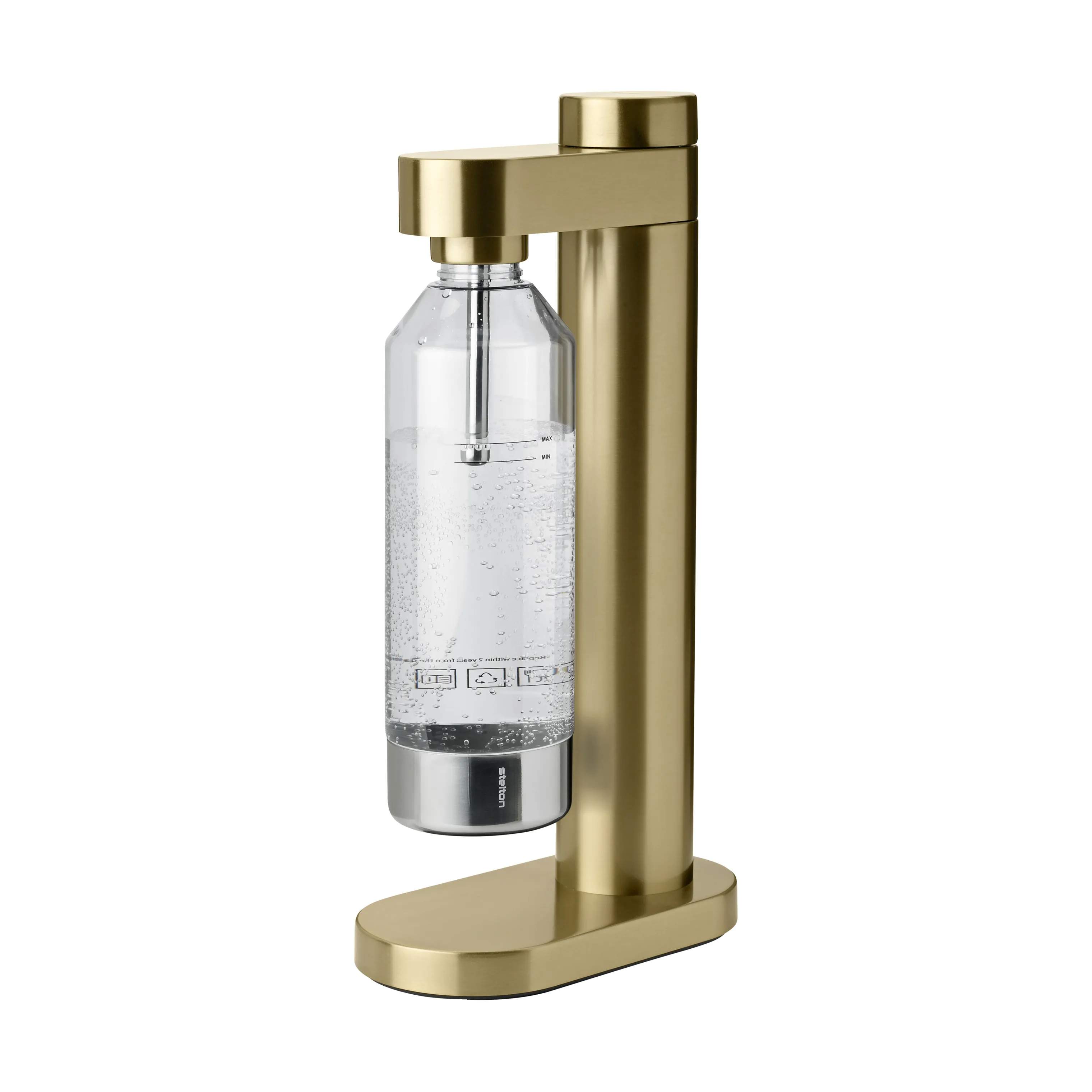 Stelton Sodavandsmaskiner Brus Kulsyremaskine m. flaske i Brushed Brass, 1