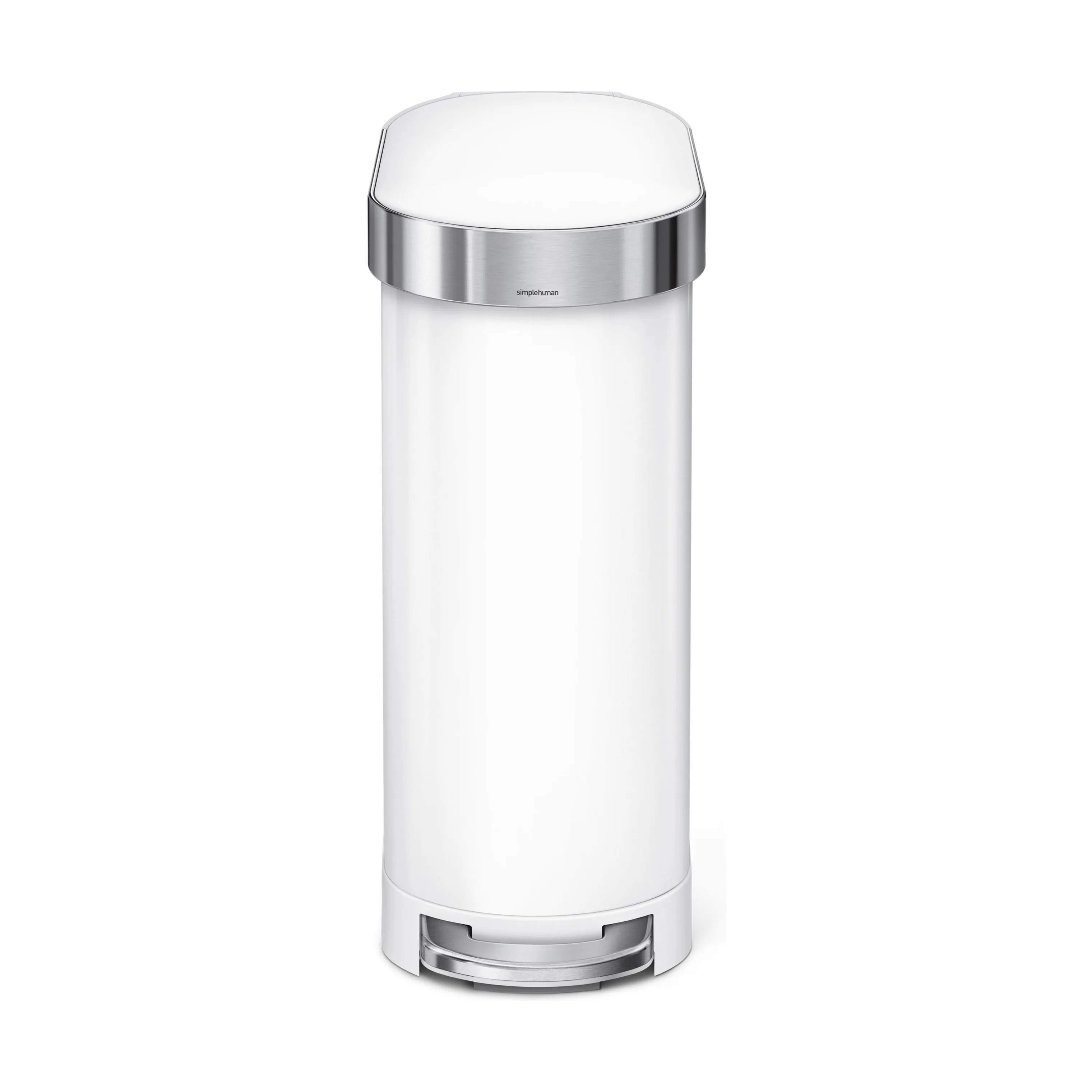 Simplehuman Pedalspande Slim Pedalspand i Hvid, 45 L, 1