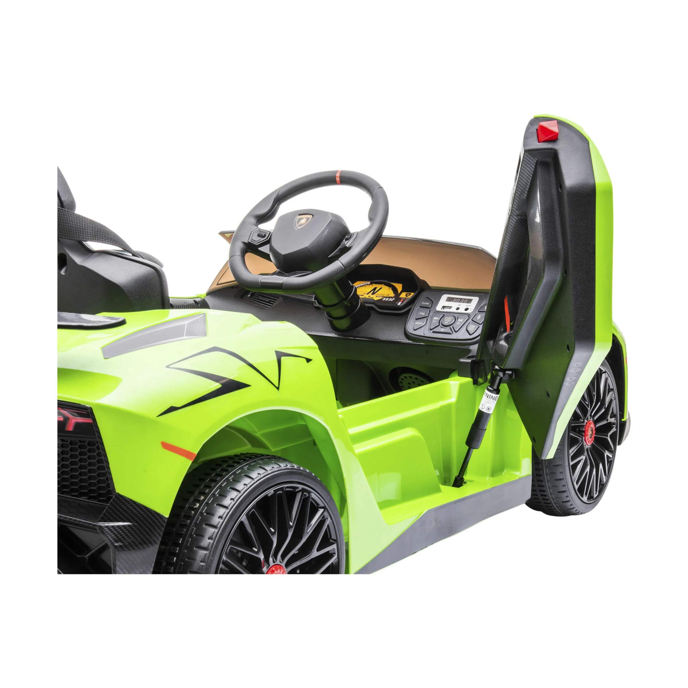NORDIC PLAY Speed El-biler til børn Elektrisk Bil -  Lamborghini Aventador SV i grøn, 2