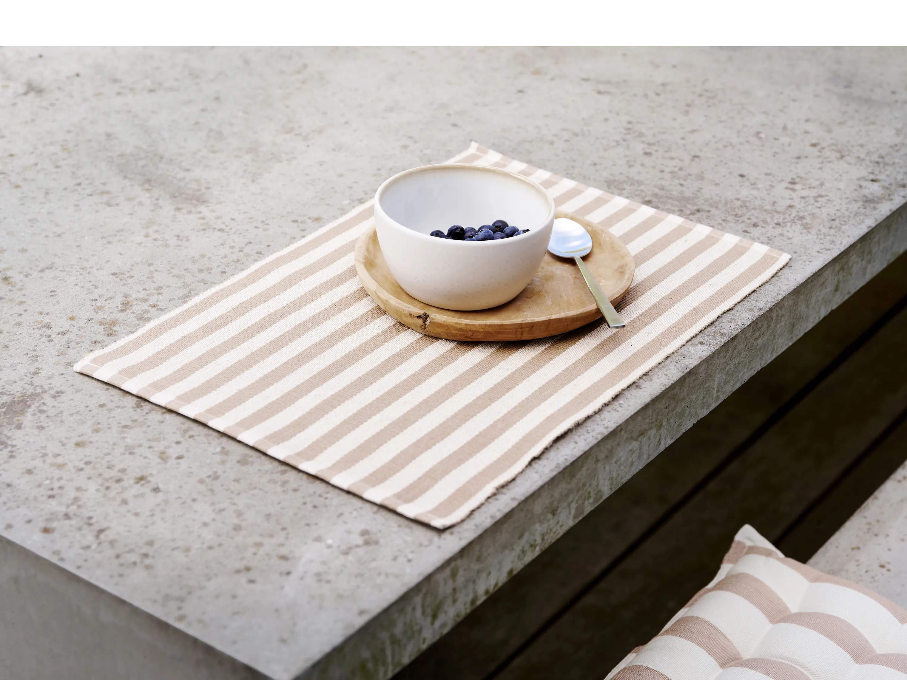 Södahl Dækkeservietter Statement Stripe Dækkeserviet i Beige, 2