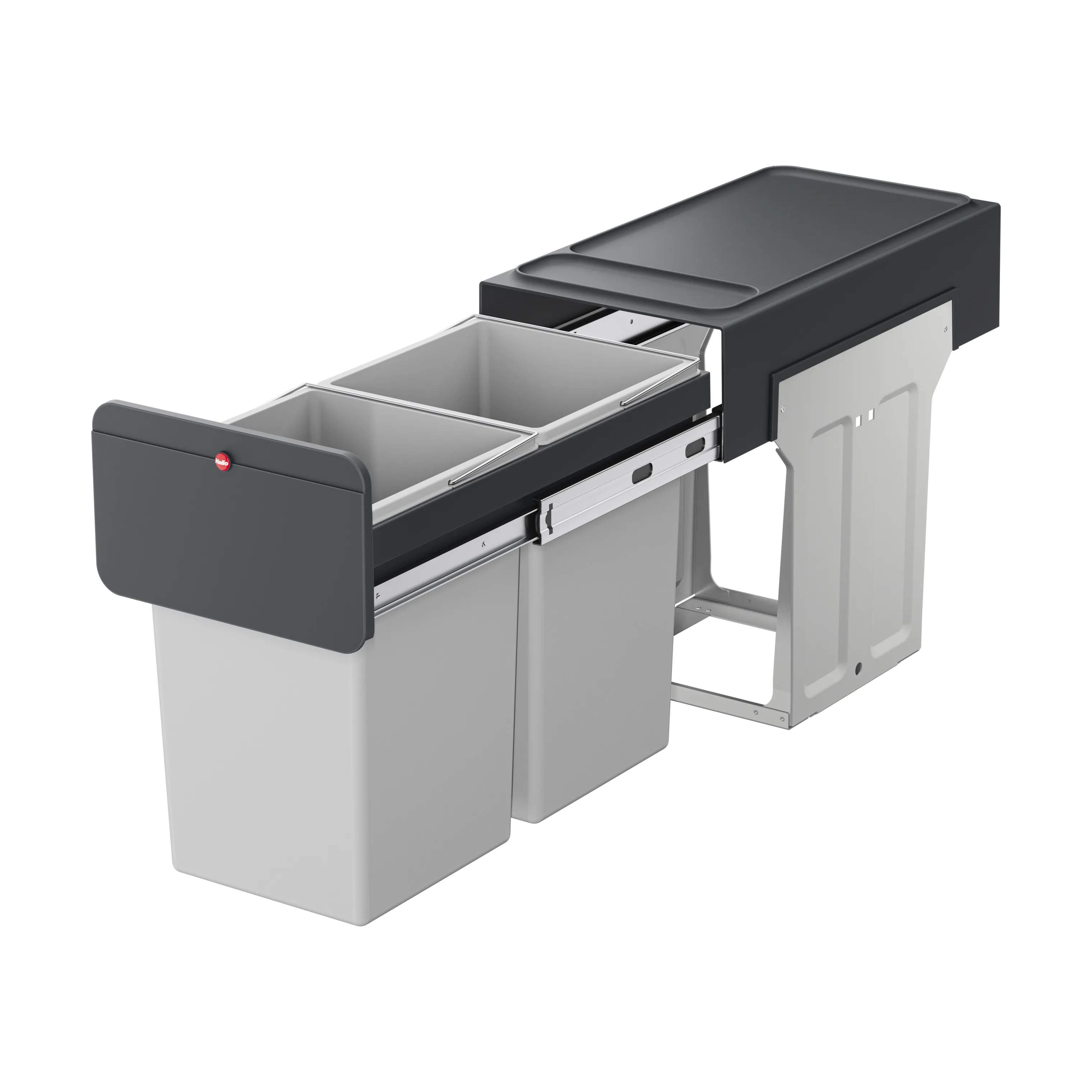 Hailo Spande uden pedal Hailo Affaldssystem i Sort/grå2, 15 L, 1
