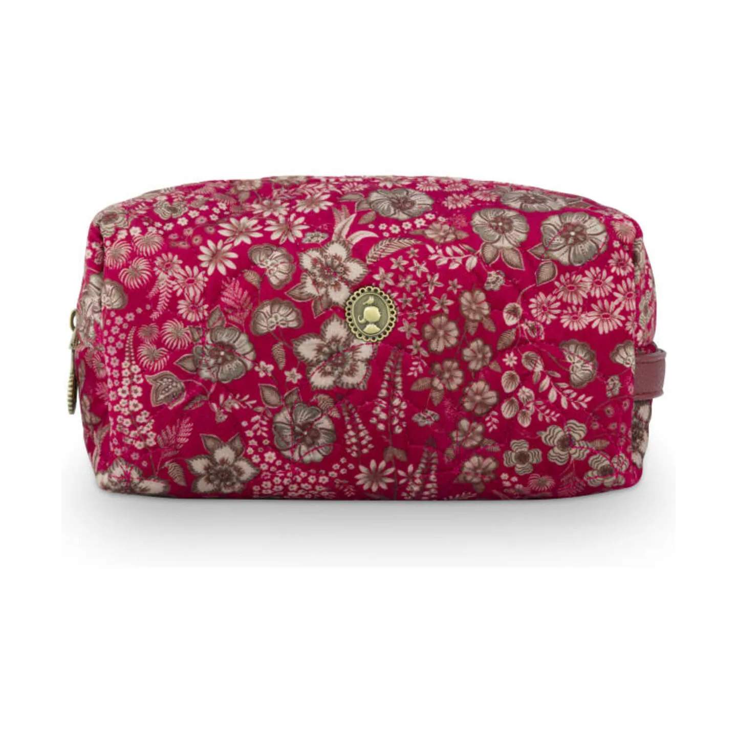 Coco Kosmetiktaske - Medium, rød blomst, large