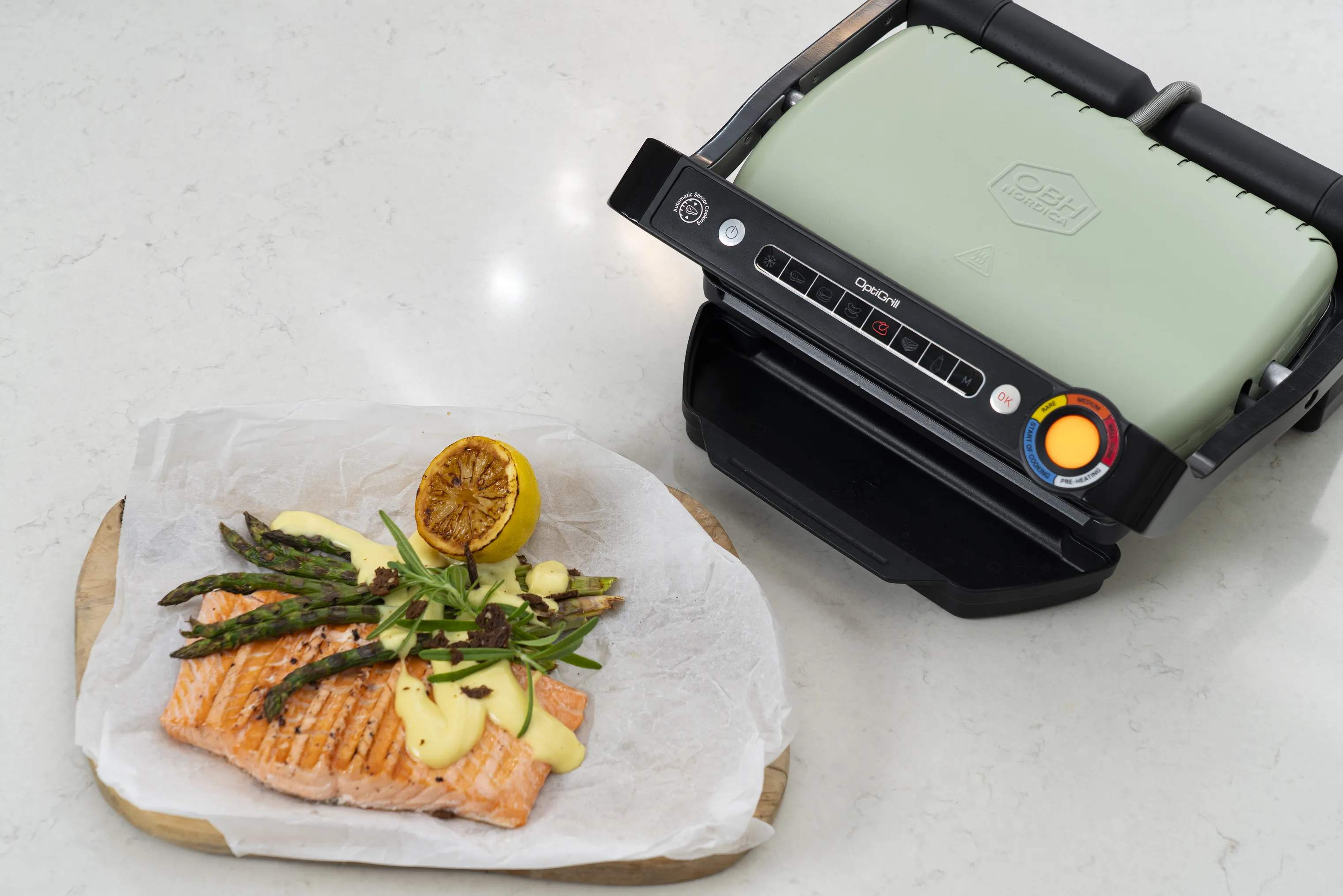 OBH Nordica Bordgrill OptiGrill Bordgrill i Sort/grøn, 8