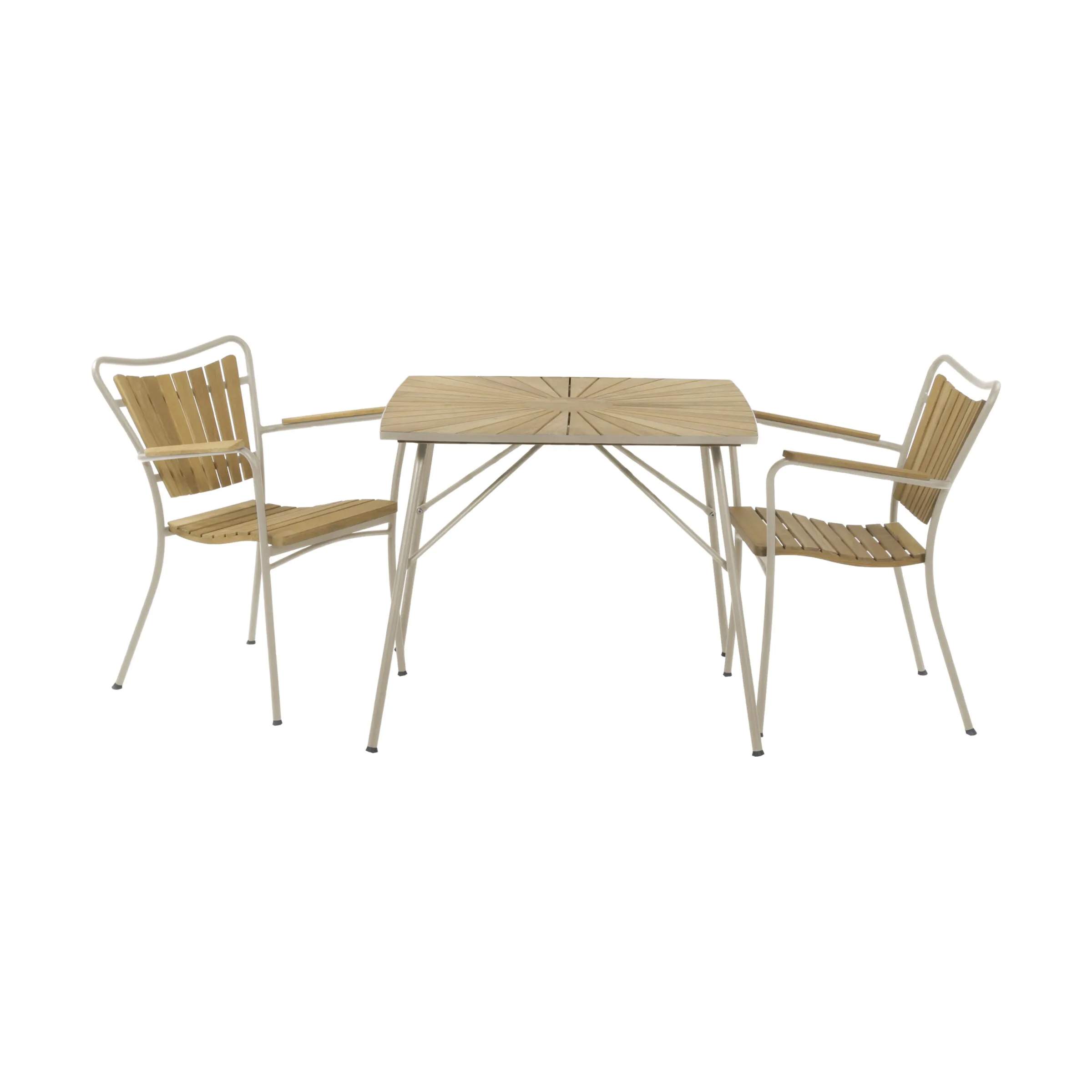 Mandalay Havemøbelsæt Marguerit havemøbelsæt - 3 dele i taupe, 1 bord (L83) med 2 stole, 1