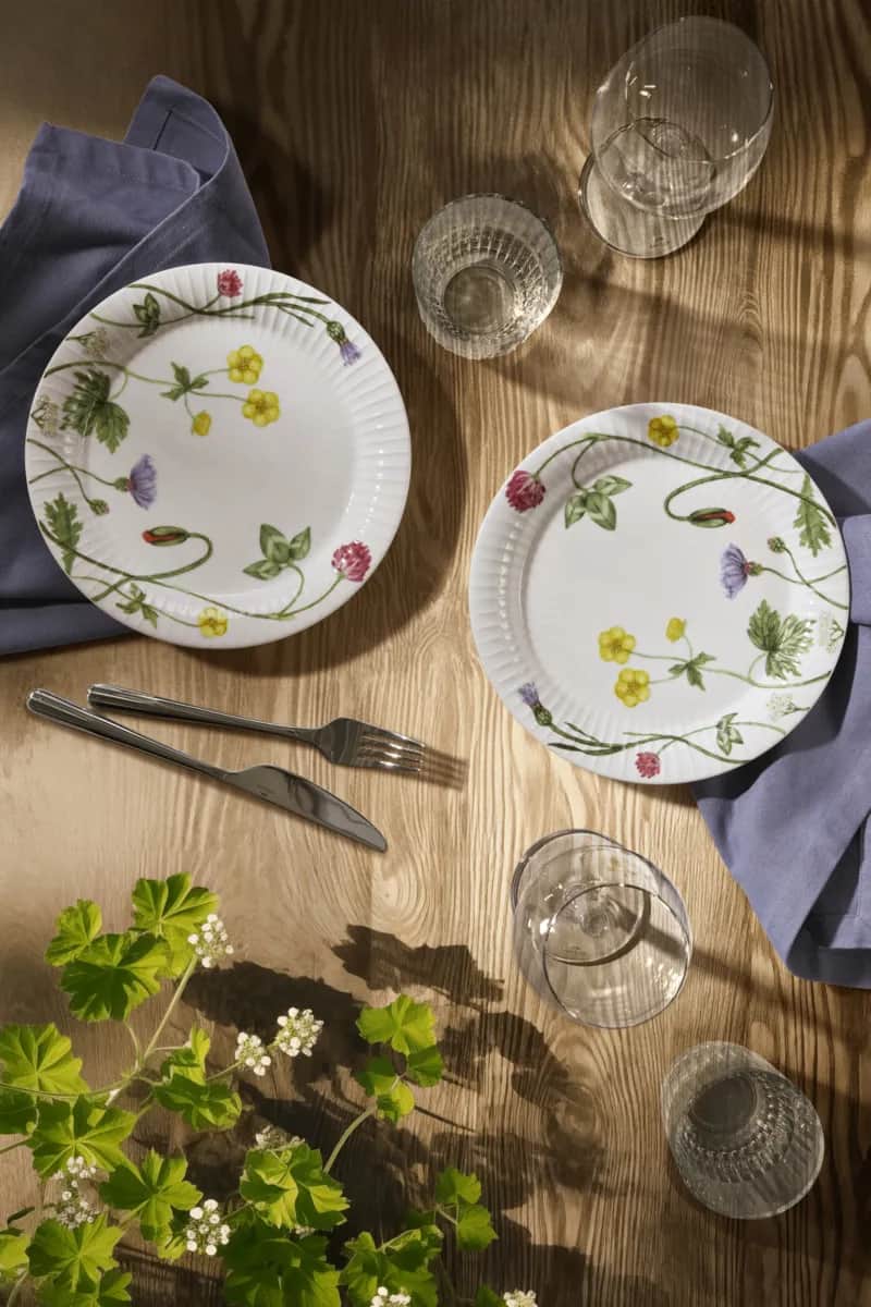 Kähler Serveringsfade Hammershøi Sommer Serveringsfad i Engblomster, 5