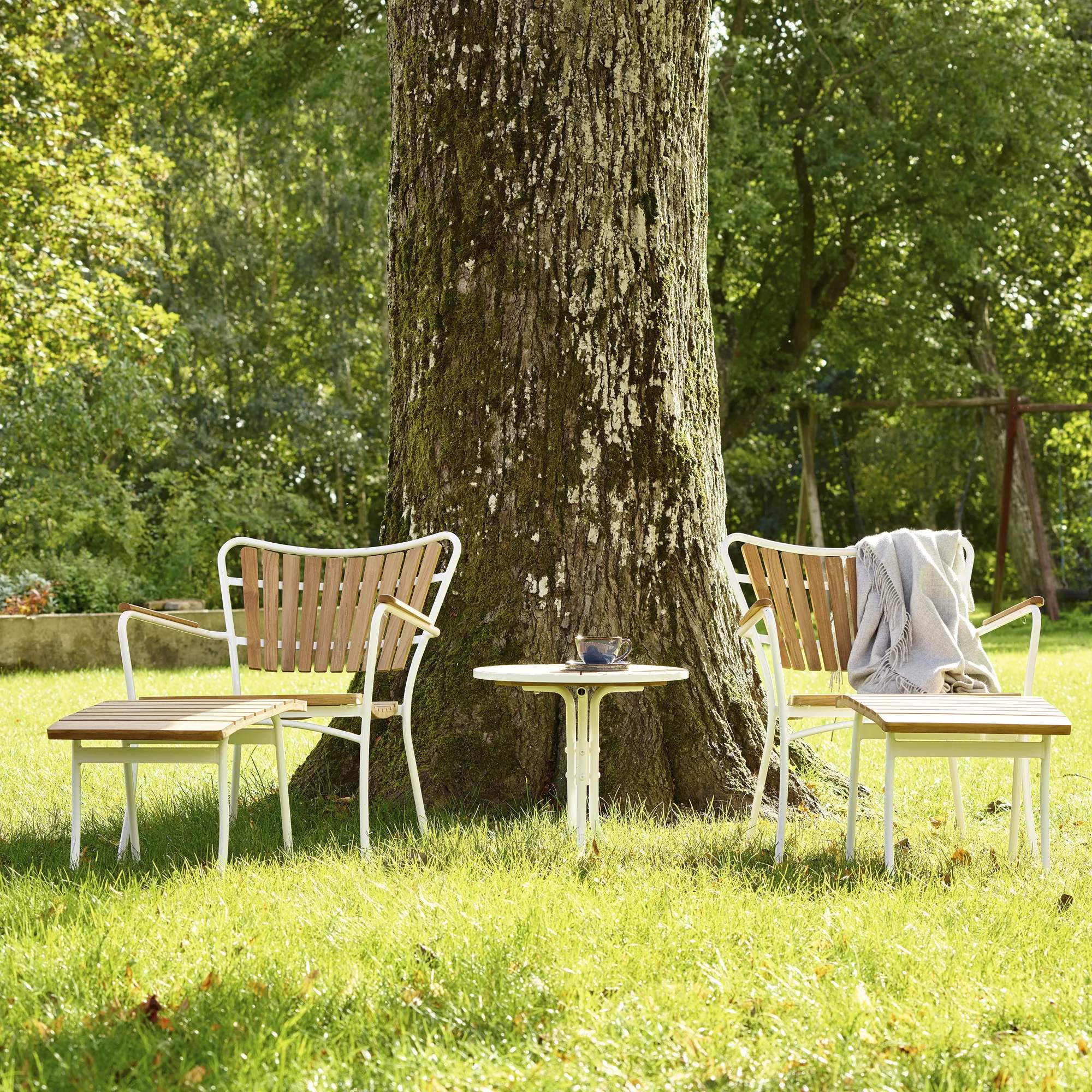 Mandalay Loungestole Marguerit Skammel til loungestol i Hvid, 3