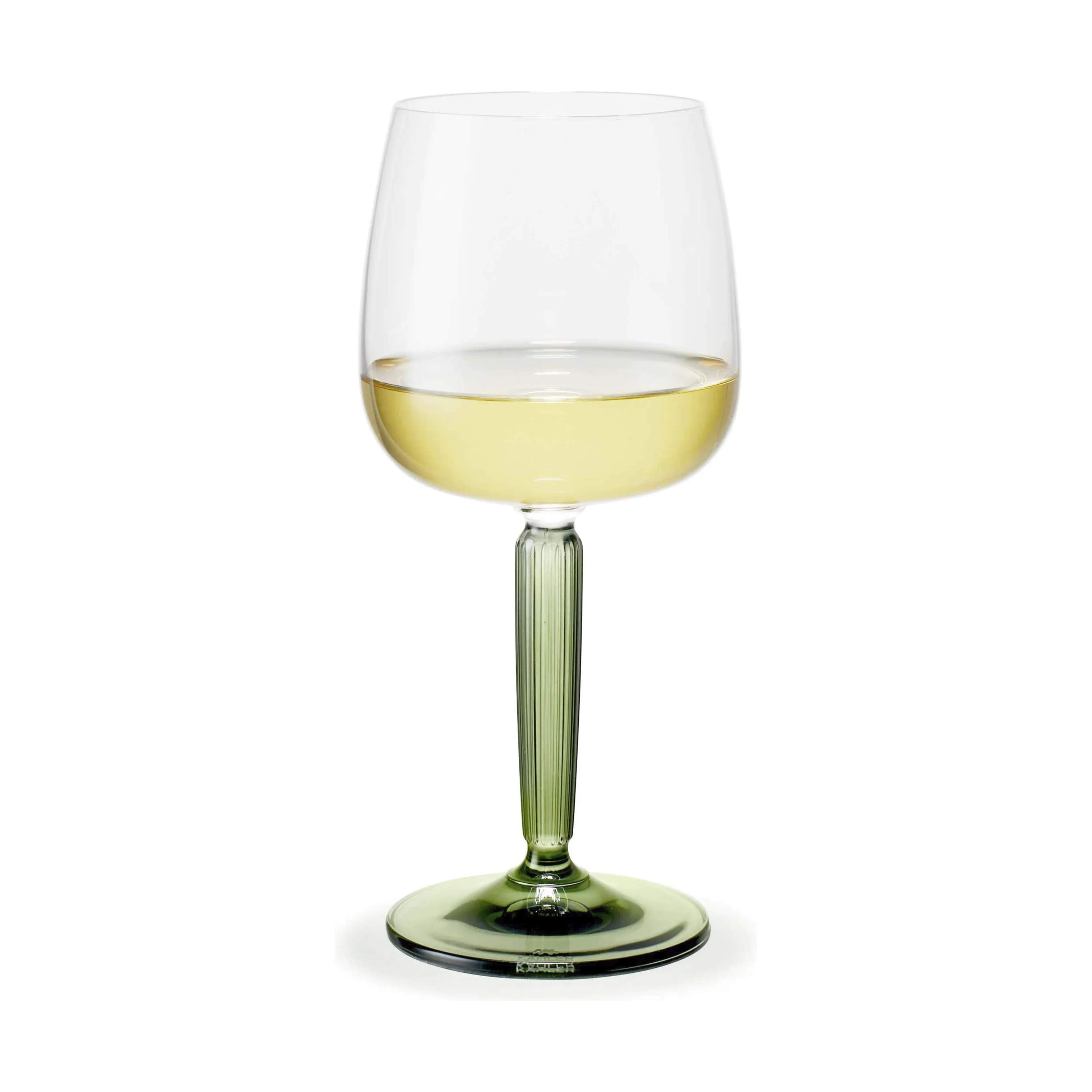 Kähler Hvidvinsglas Hammershøi Hvidvinsglas - 2 stk. i Grøn, 3