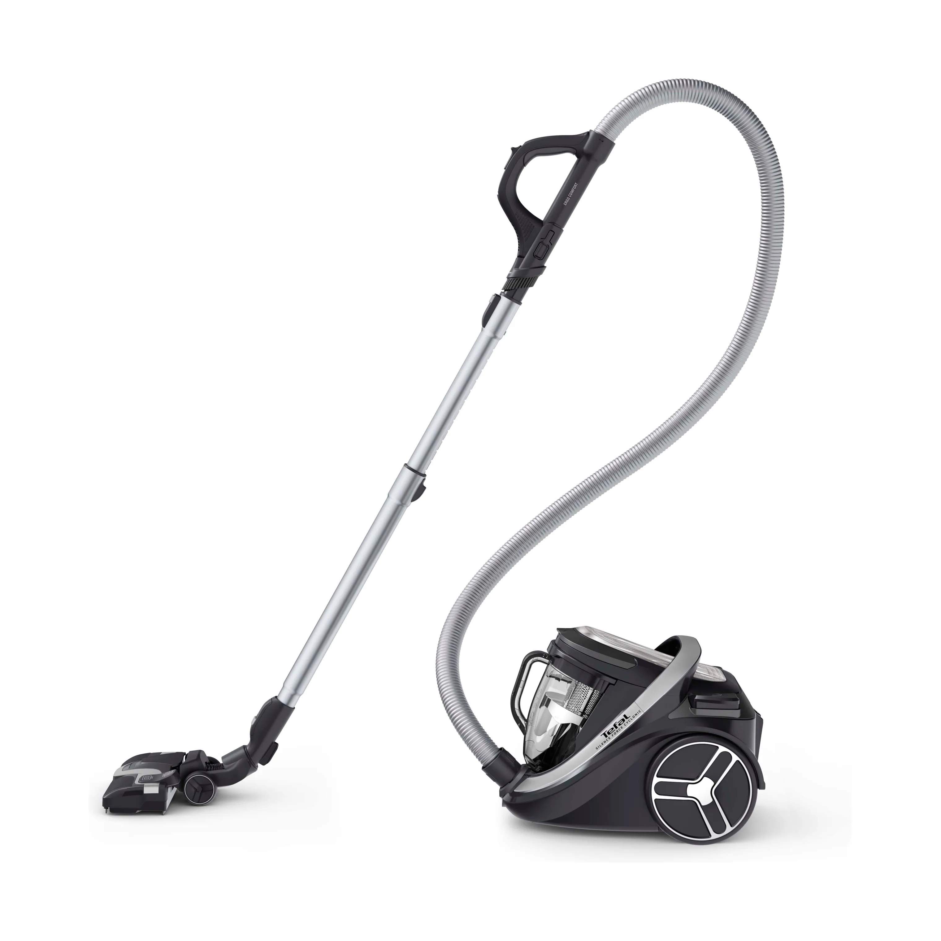 Tefal Støvsugere Silence Force Cyclonic Total Poseløs Støvsuger i Sort / sølv, 4