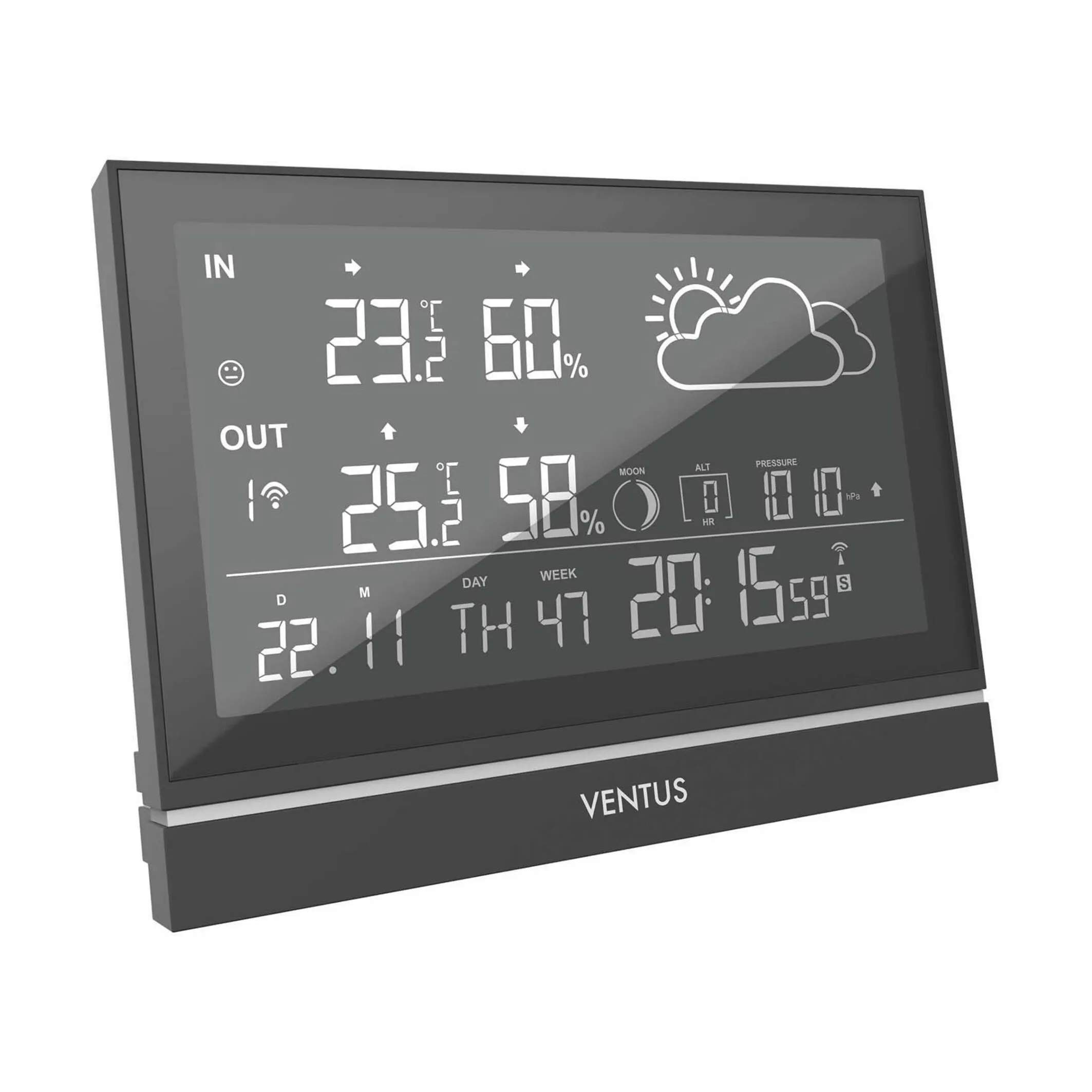 Ventus Vejrstationer Vejrstation W200 i Sort, 1