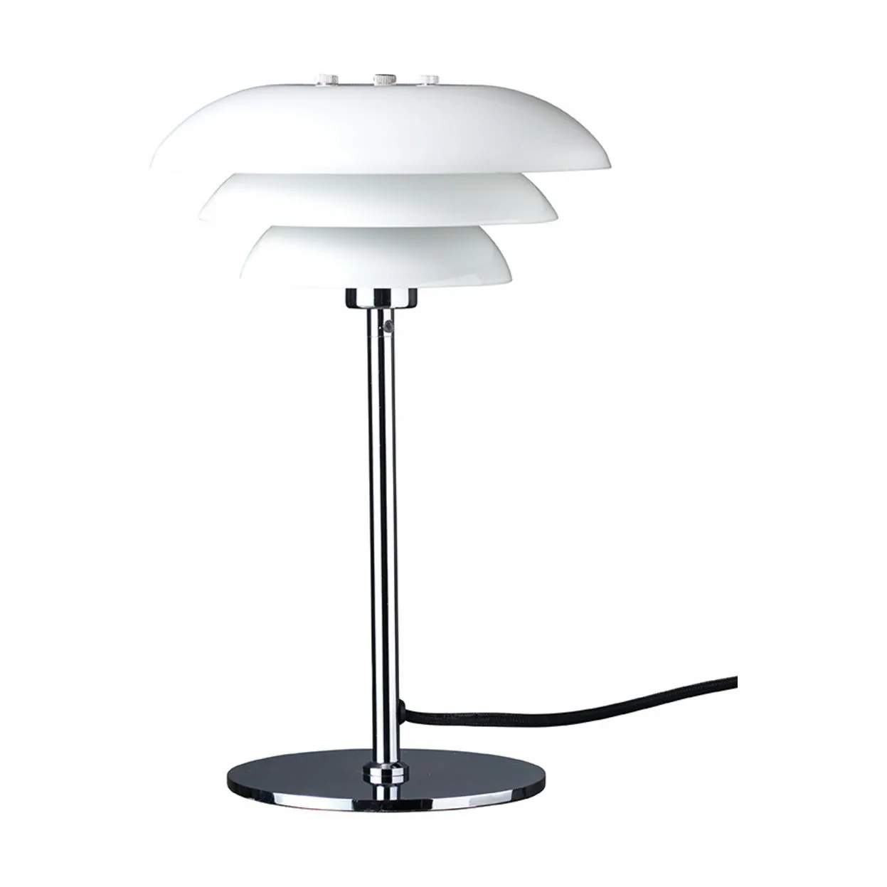 DL20 Bordlampe, opal/krom, large