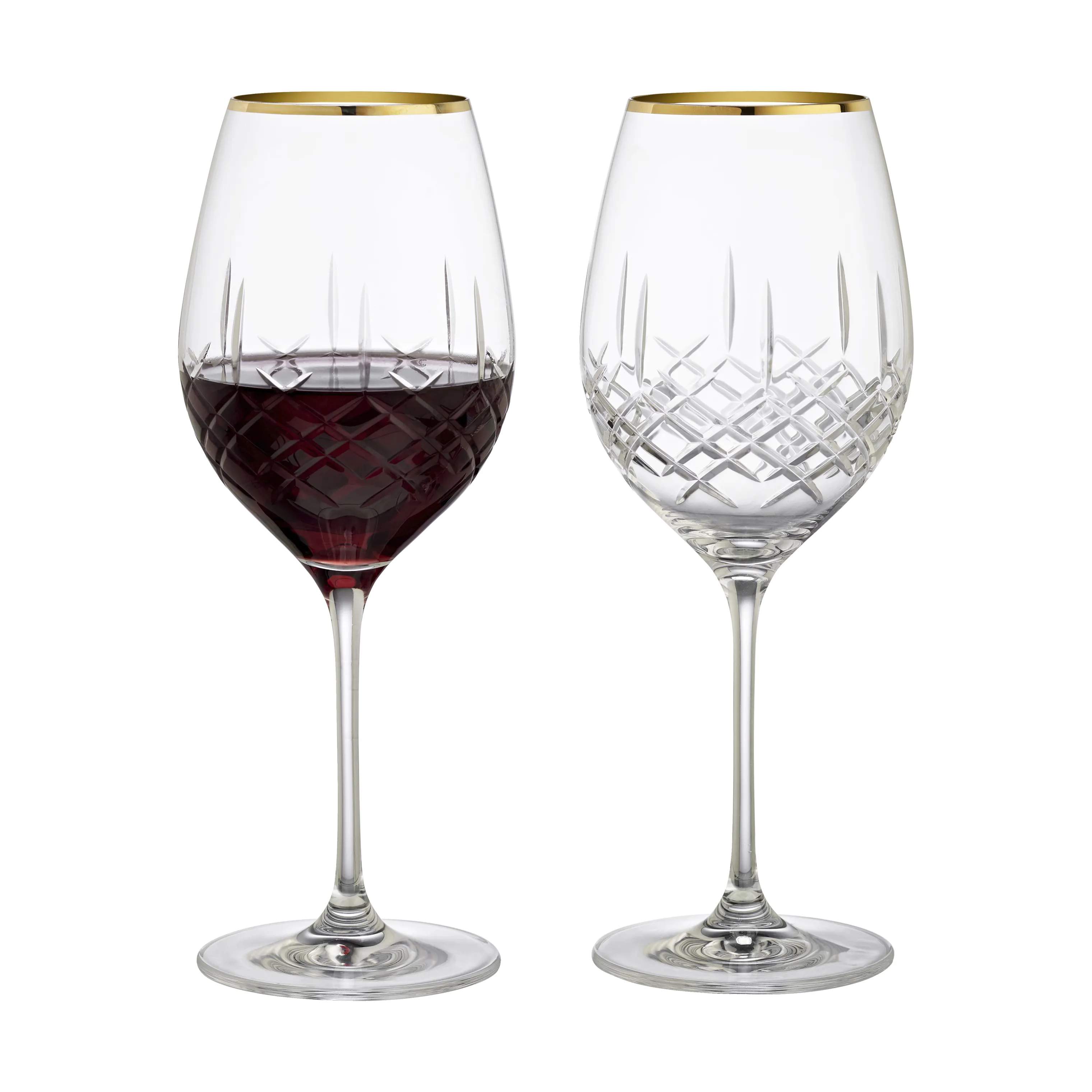 erik bagger a/s Rødvinsglas XO Rødvinsglas - 2 stk. i Klar/guldfarvet, 47 cl, 4