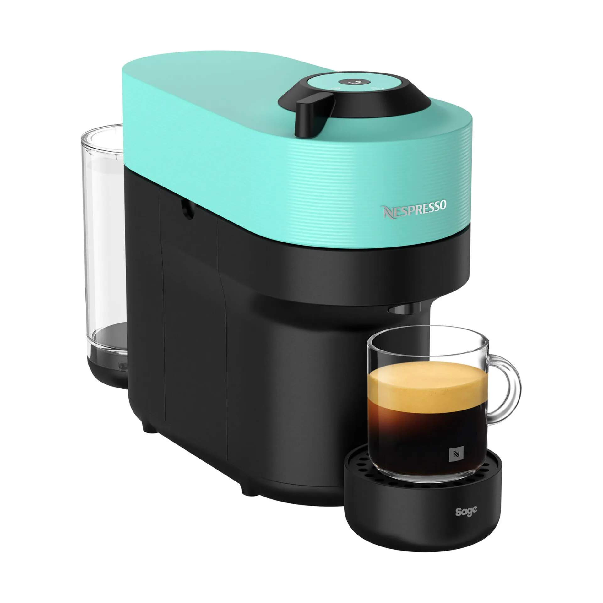 Sage Nespresso kapselmaskiner Vertuo Pop+ Deluxe Kapsel Kaffemaskine i Aqua Mint, 1