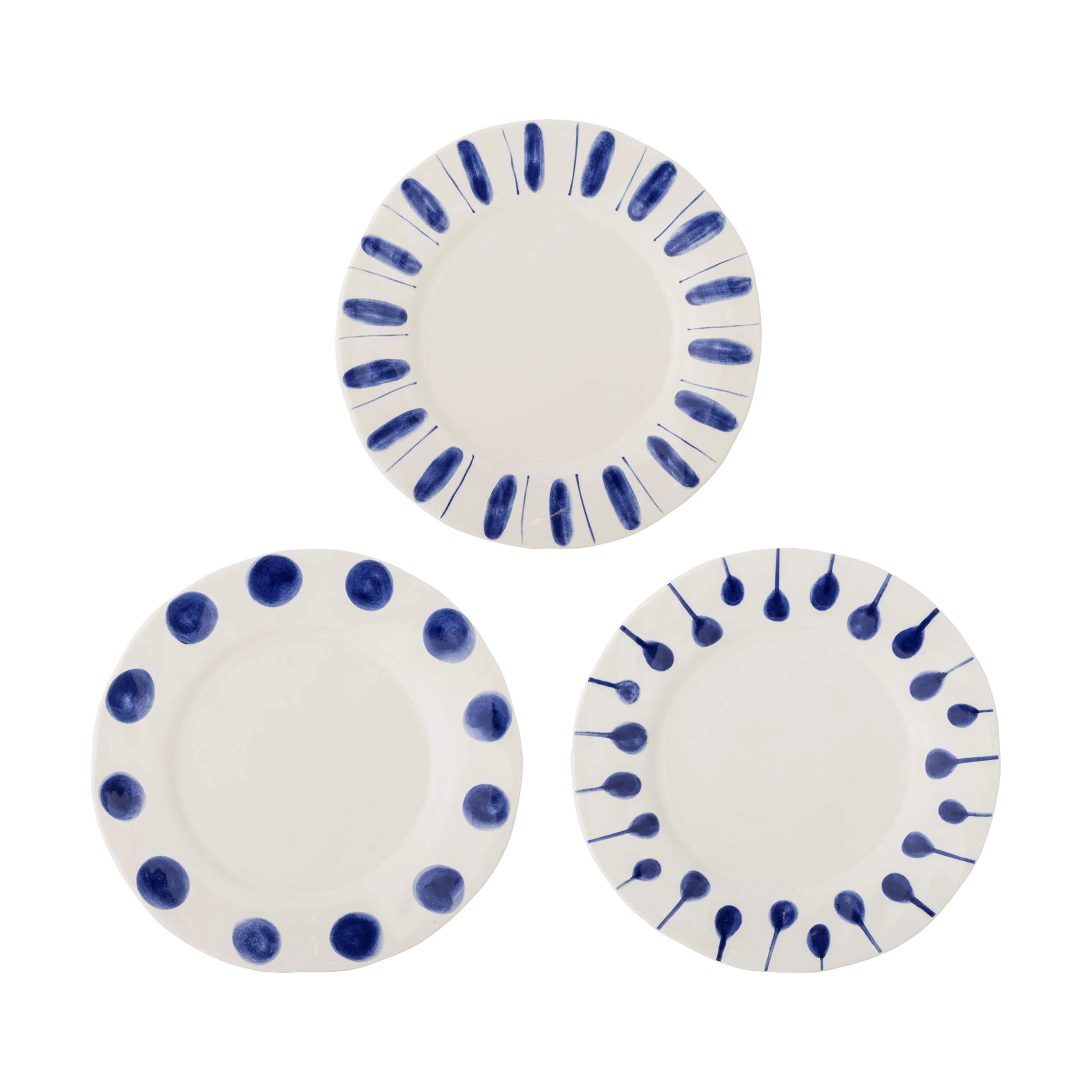 Creative Collection Middagstallerkener Linora Tallerken - 3 stk. i Blå, 28 cm, 1