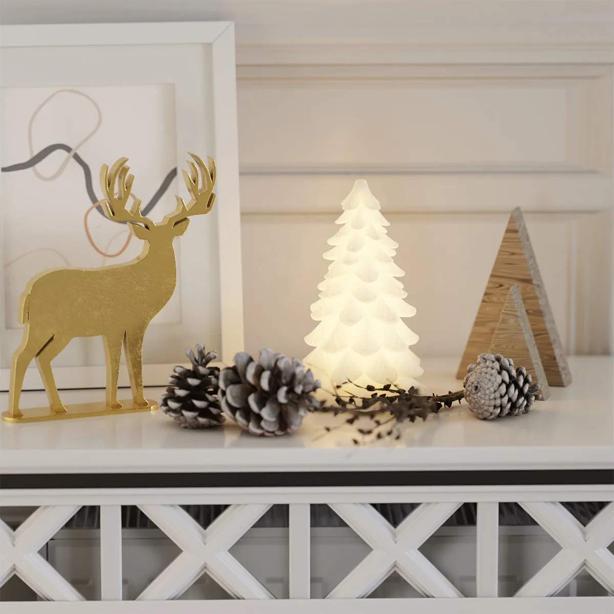 Deluxe Homeart LED-lys LED Juletræ i 19 cm, 3