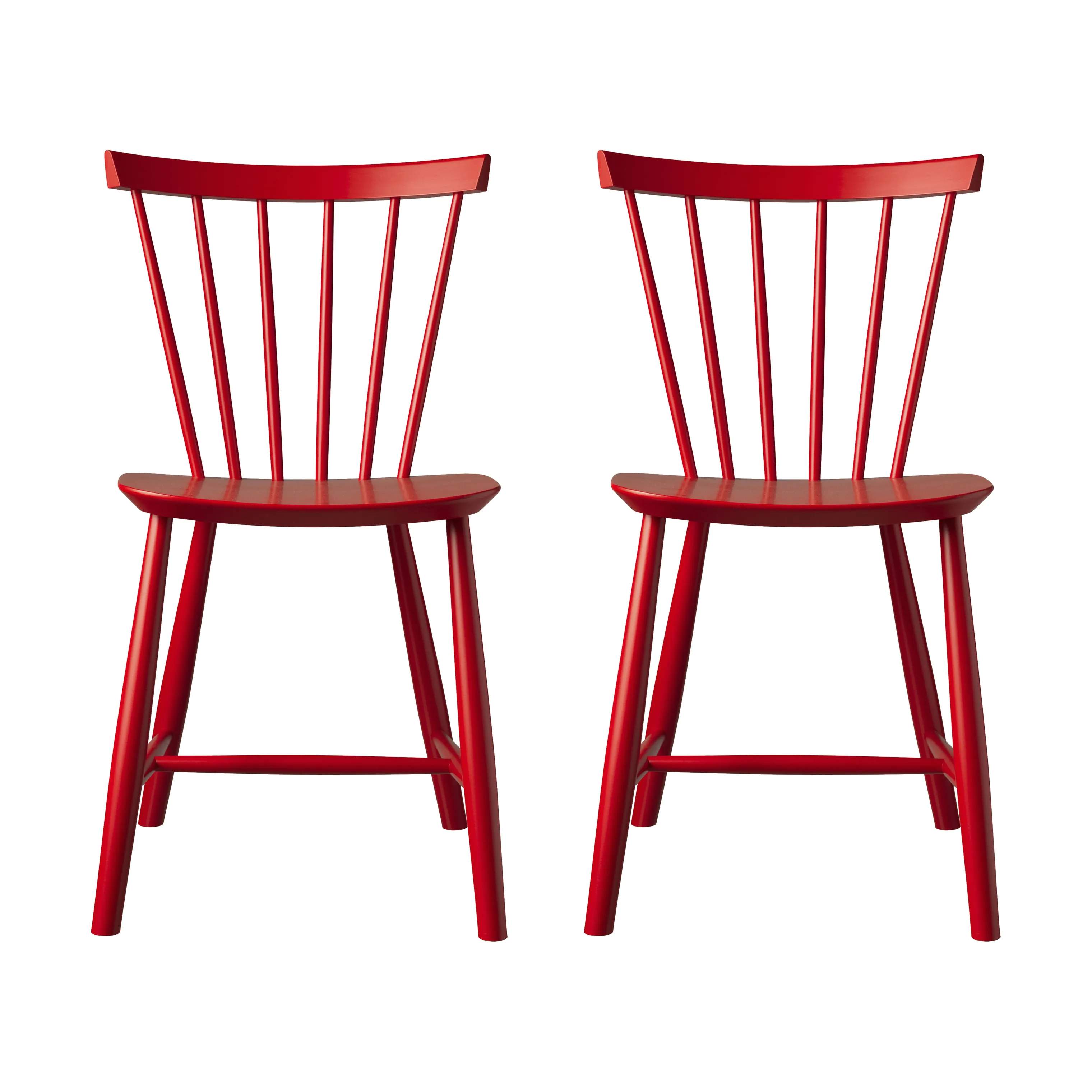 J46 Spisebordsstol - 2 stk., mailbox red (ncs s 1580-y90r), large