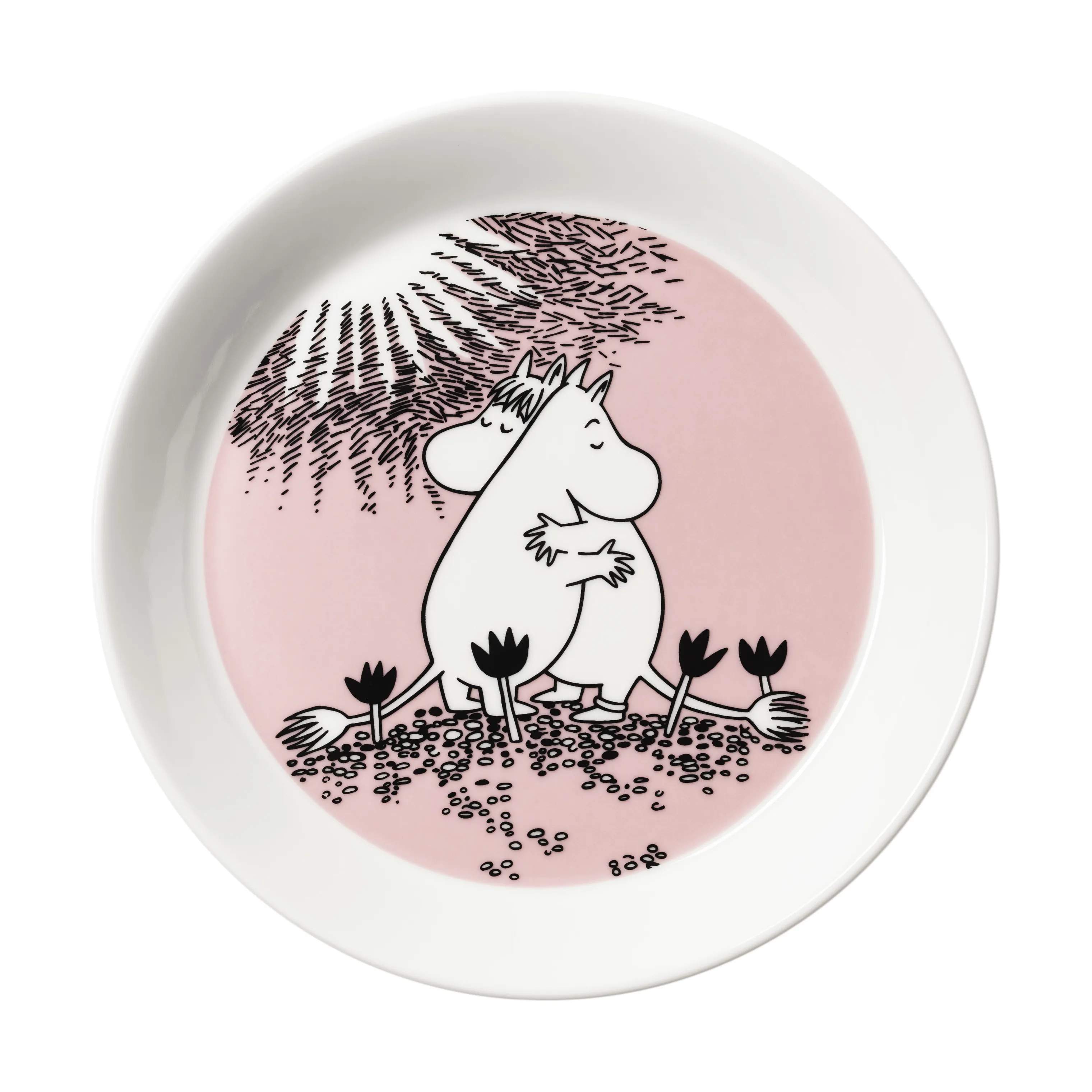 Moomin Arabia Frokosttallerkener Klassisk Jubilæumstallerken - Kærlighed i Lyserød, 1