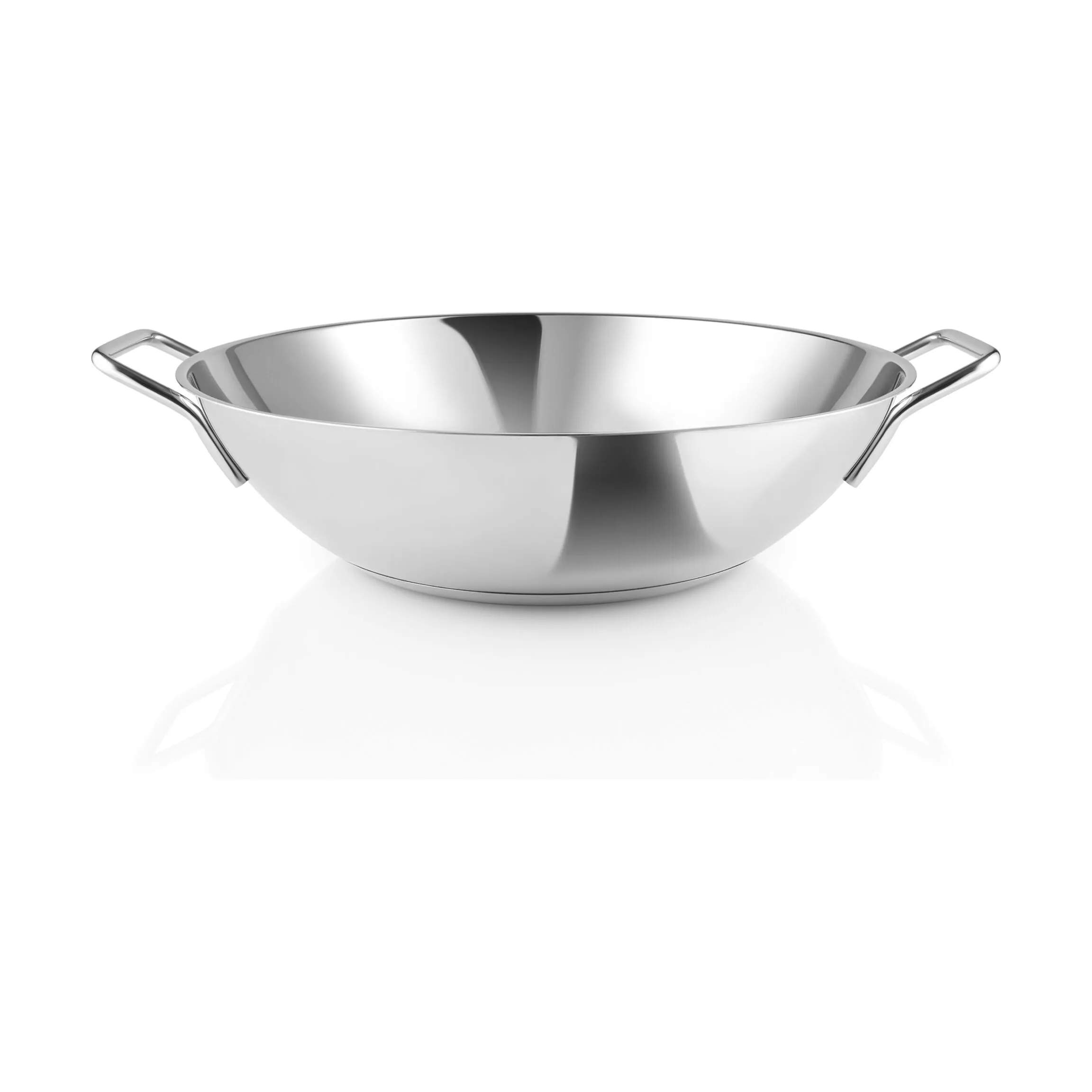 Stainless Steel Wok, polished steel, large