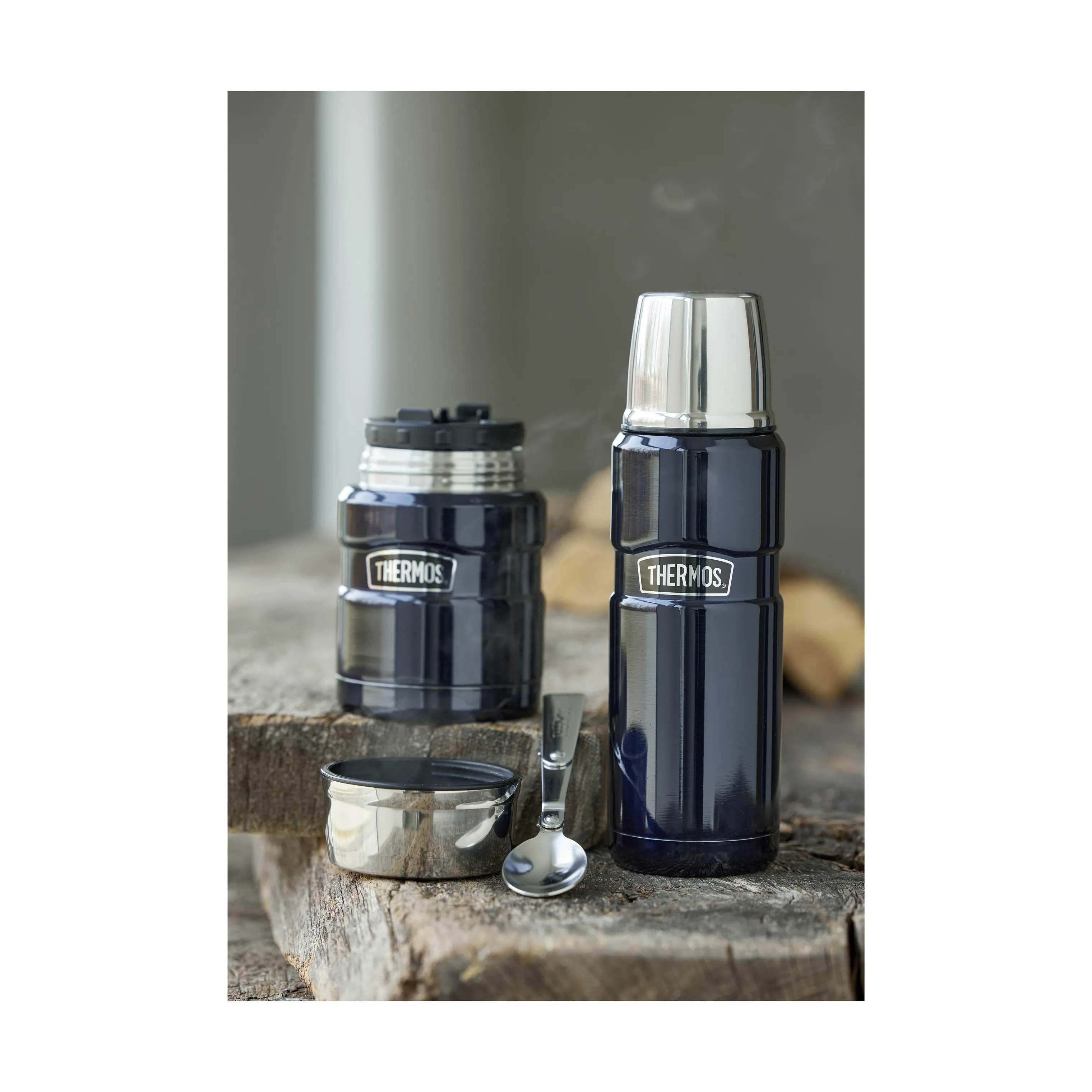 Thermos Termoflasker King Termoflaske i Mørkeblå, 470 ml, 2