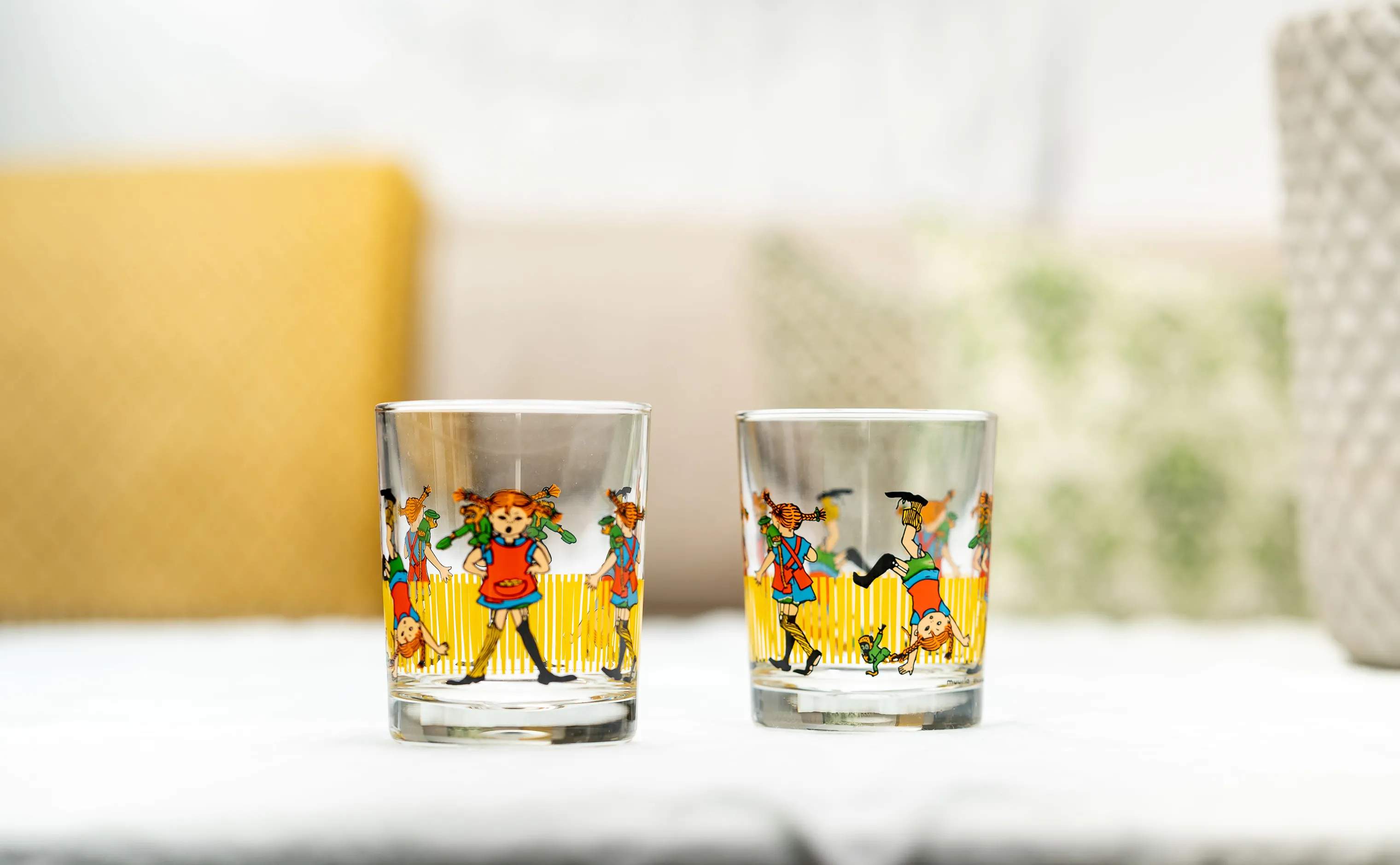 Muurla Vandglas Pippi Glas - Pippi Langstrømpe i Pippi Langstrømpe, 20 cl, 2