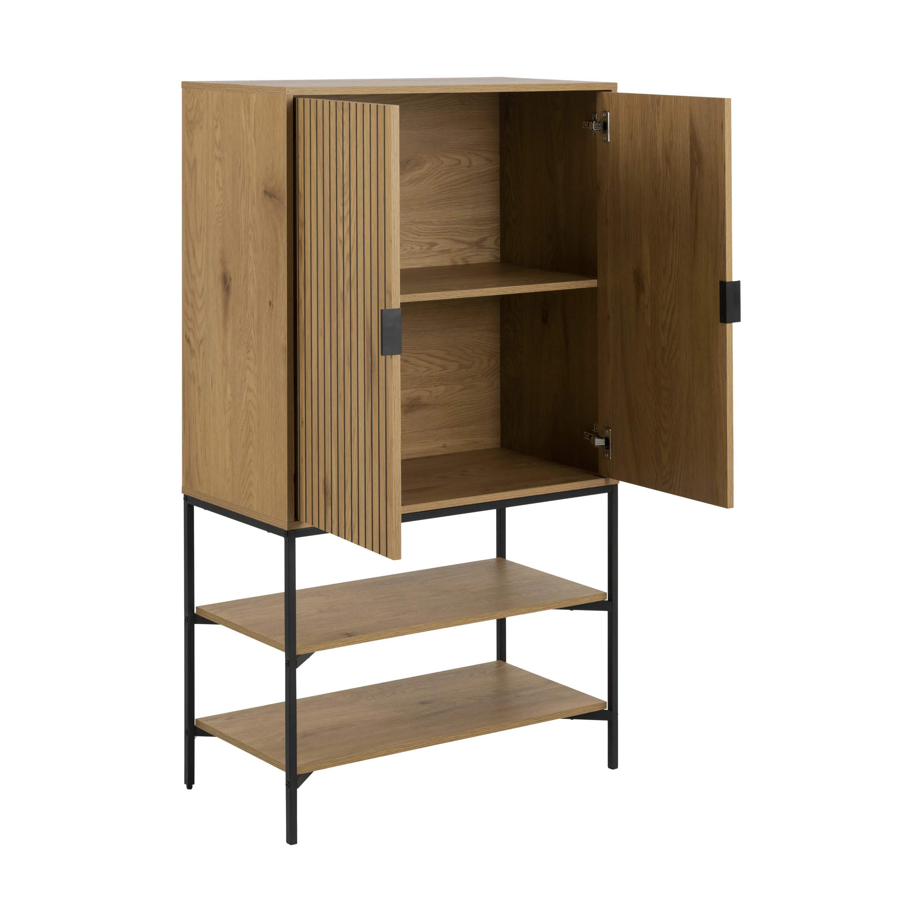 CASA Living Skabe Jaipur Skab i Eg/mat sort, 4