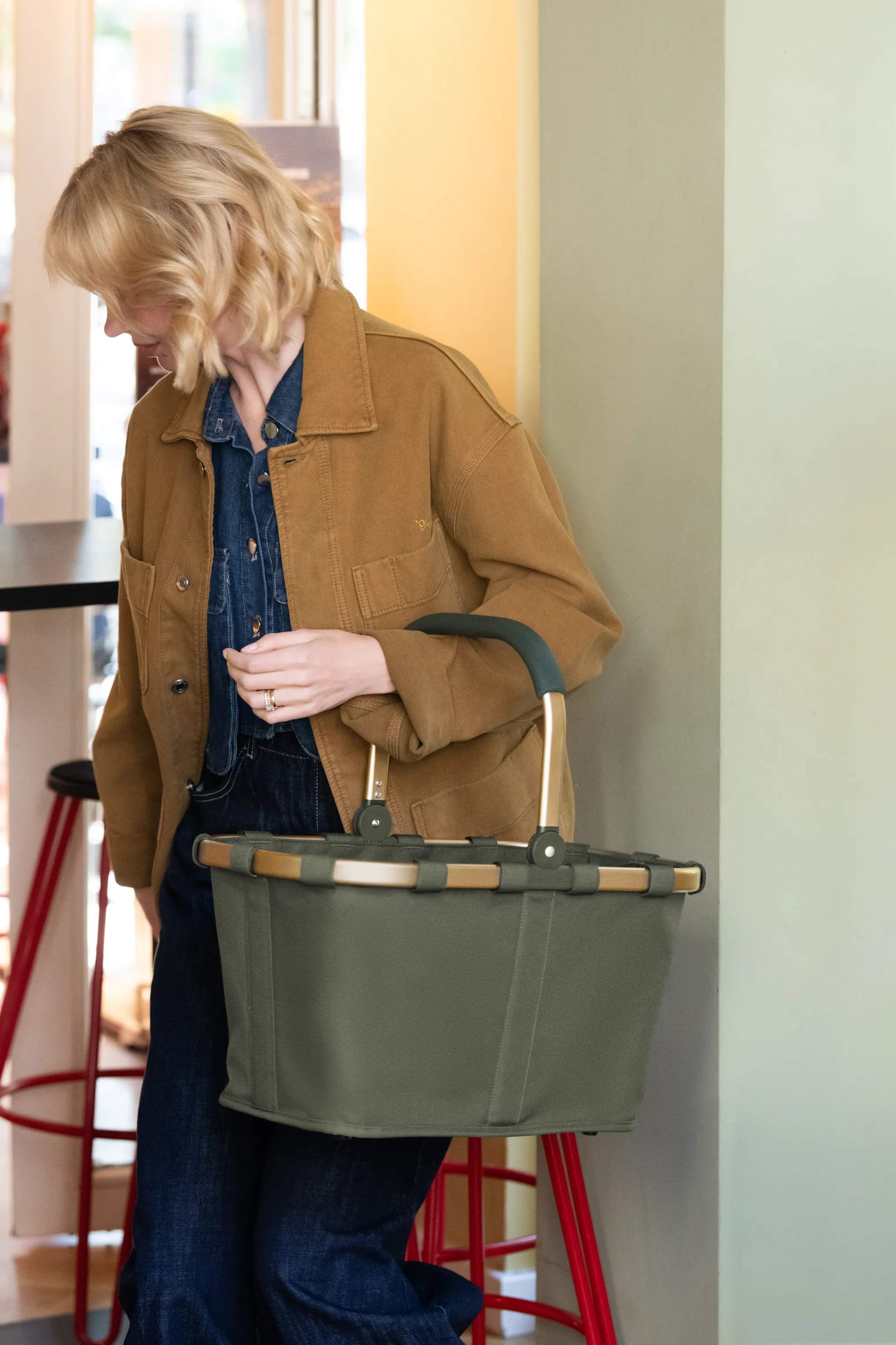 Reisenthel Indkøbskurve Carrybag Kurv i Grøn, B48 x L28 cm, 2