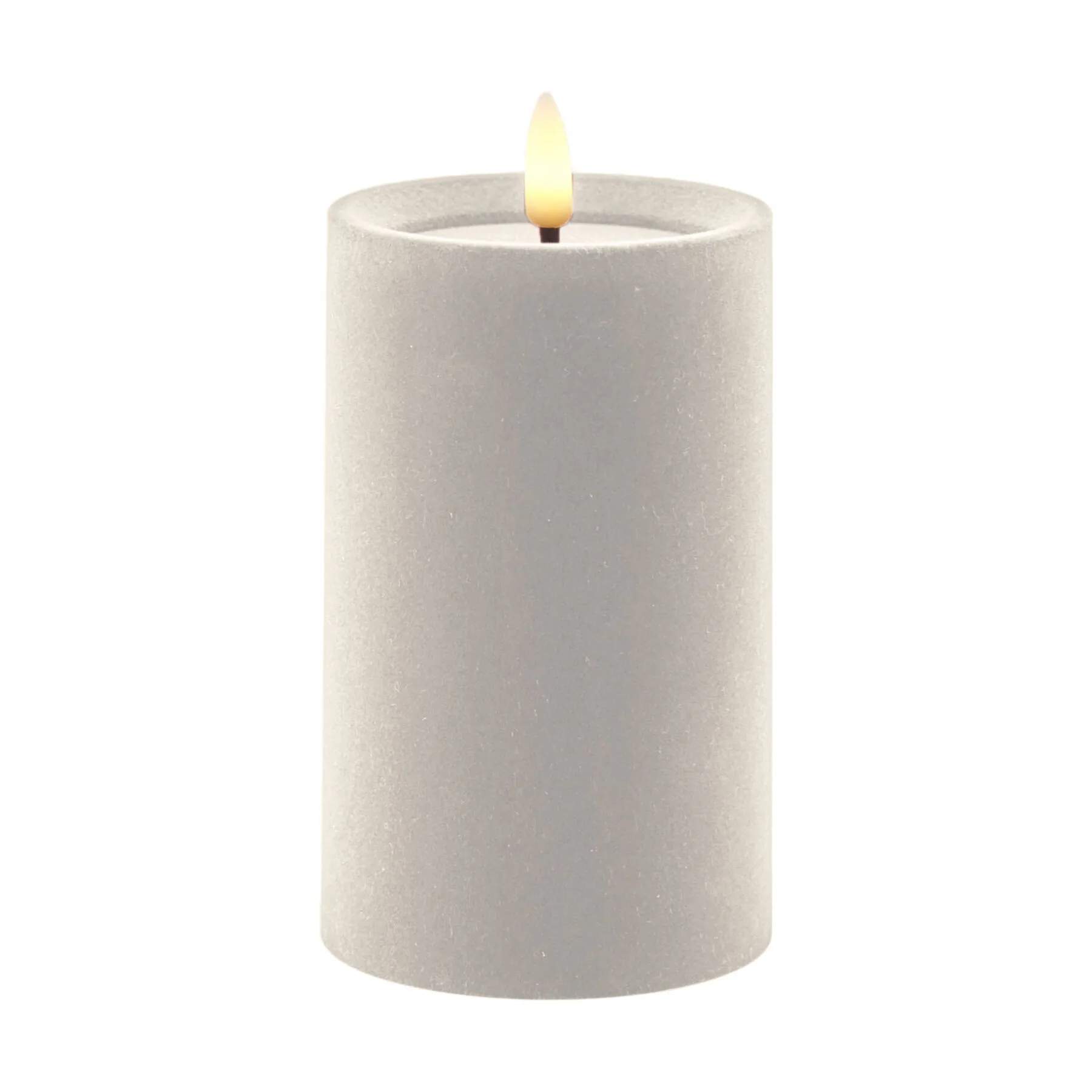 Sirius LED-lys Sille Velour LED Bloklys i Elfenben, 10 cm, 1