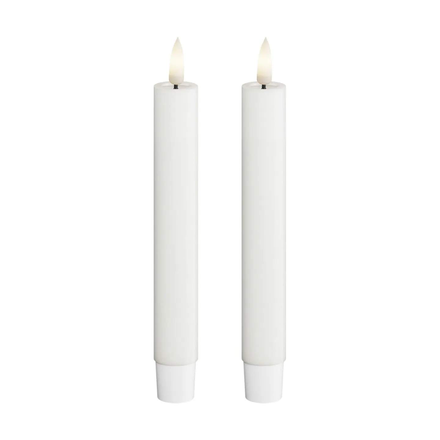 Deluxe Homeart LED-lys Real Flame LED Kronelys i Hvid , 15 cm, 1