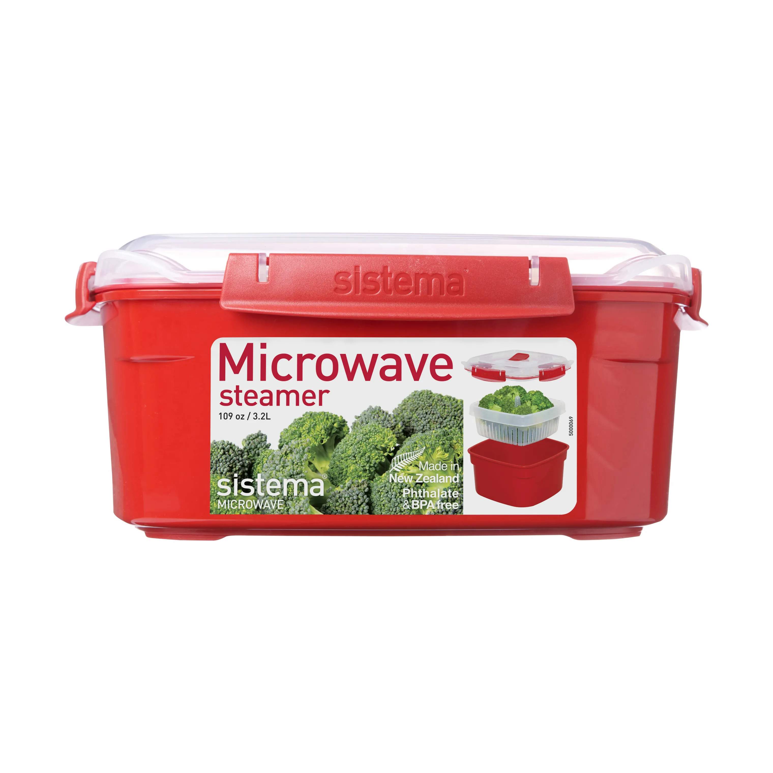 Microwave Steamer, red, large