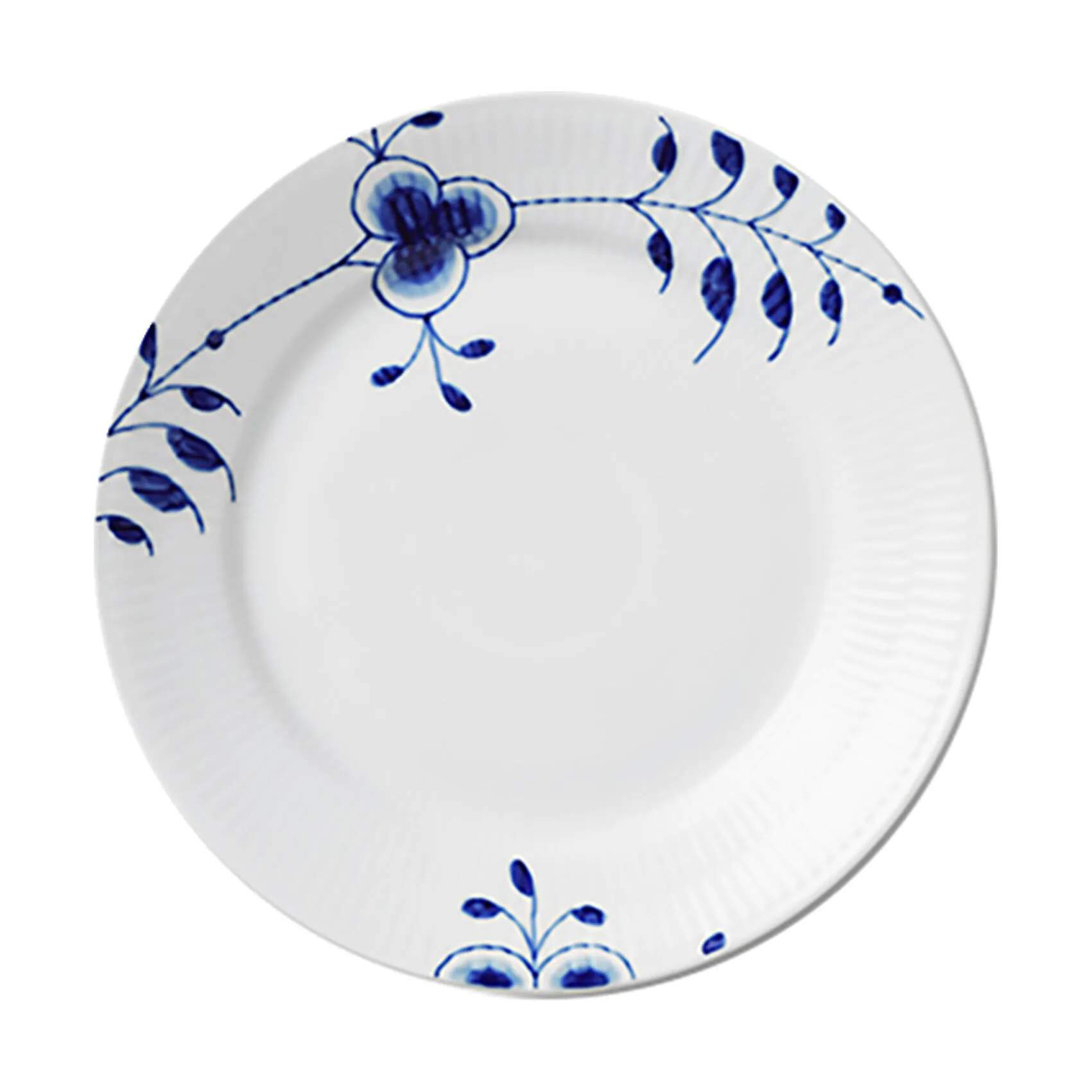 Royal Copenhagen frokosttallerkener Blå Mega Riflet Tallerken #8