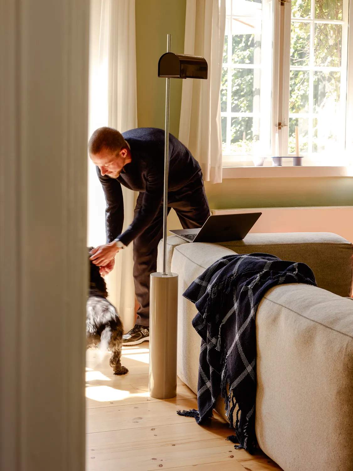 Hübsch Plaider Flok Plaid i Mørkeblå, 2