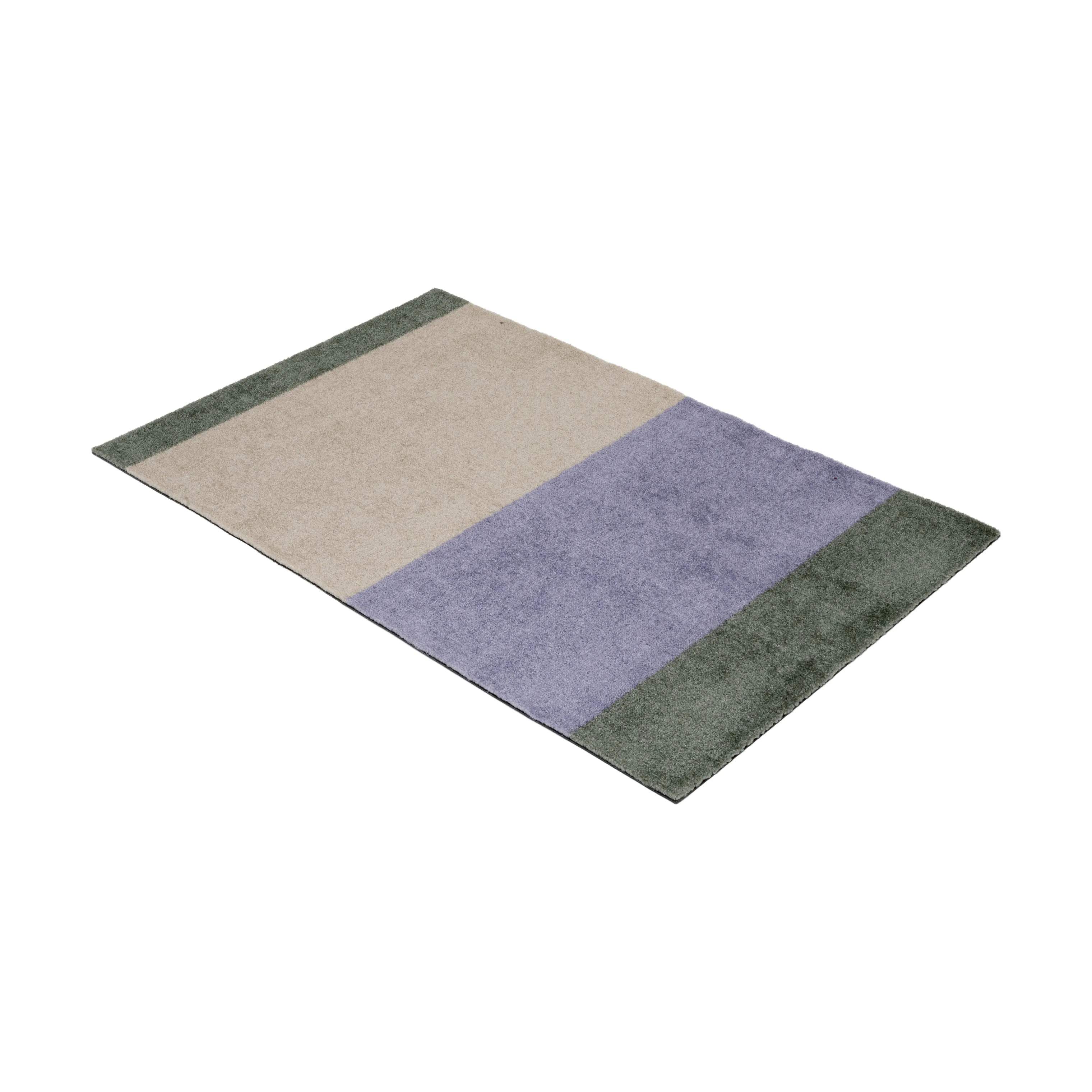 Tica Copenhagen Dørmåtter Stripes Horisontal Gulvmåtte i Lilla/Ivory/grøn, B60 x L90 cm, 4